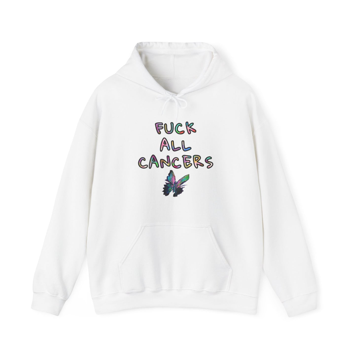 Fuck ALL cancers Unisex Heavy Blend™ Hooded Sweatshirt