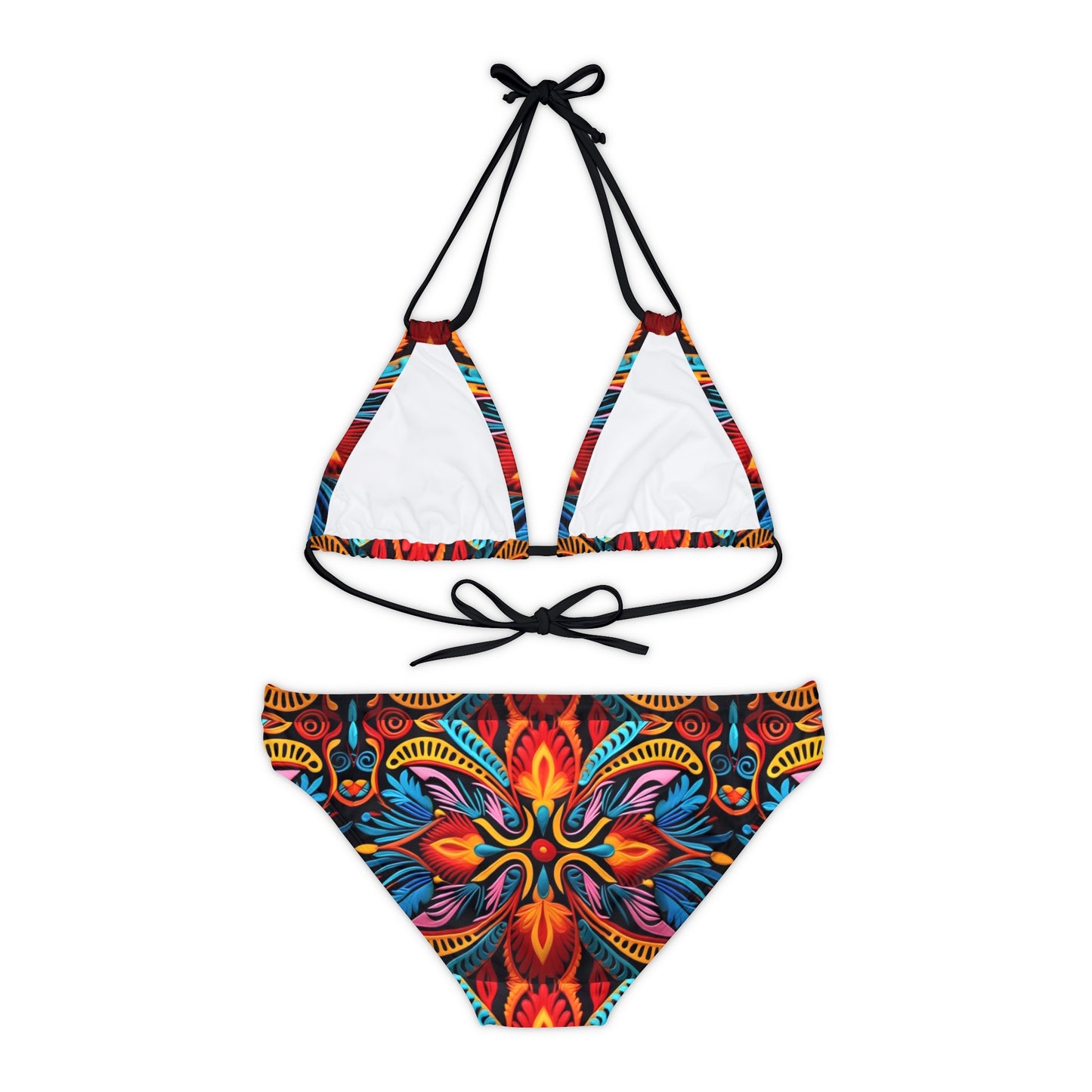 Floral Strappy Bikini Set (AOP)