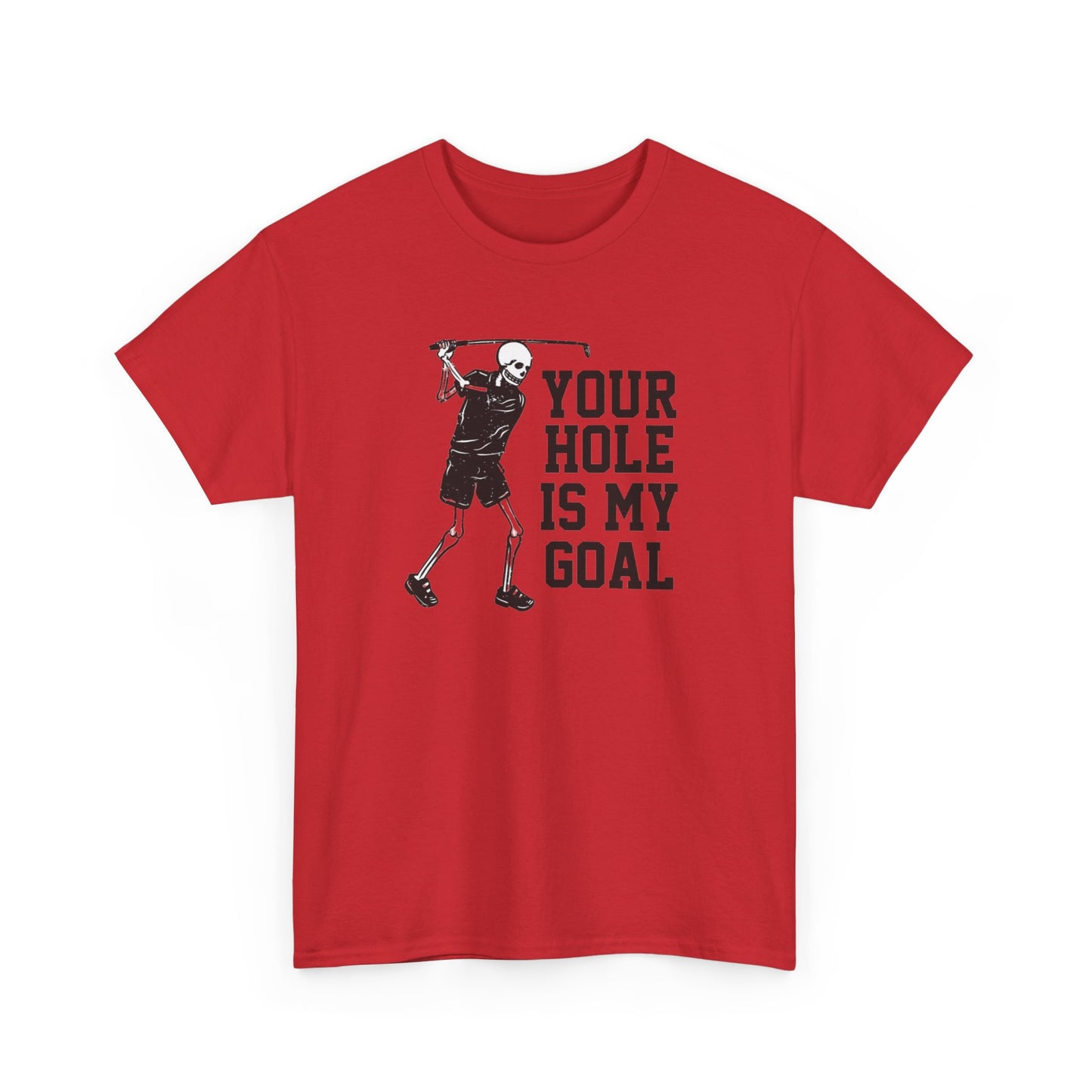 Your hole is my goal (golf) Unisex Heavy Cotton Tee