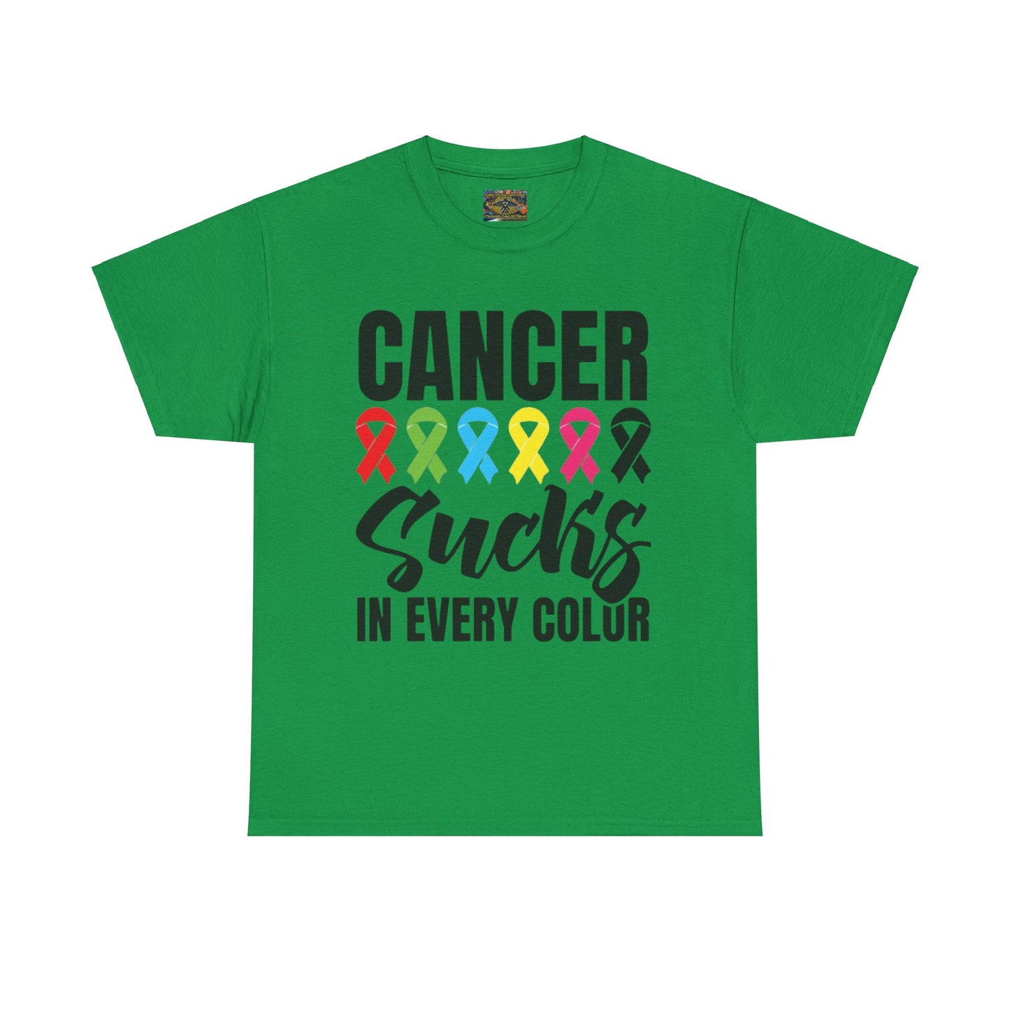 Cancer sucks in every color Unisex Heavy Cotton Tee