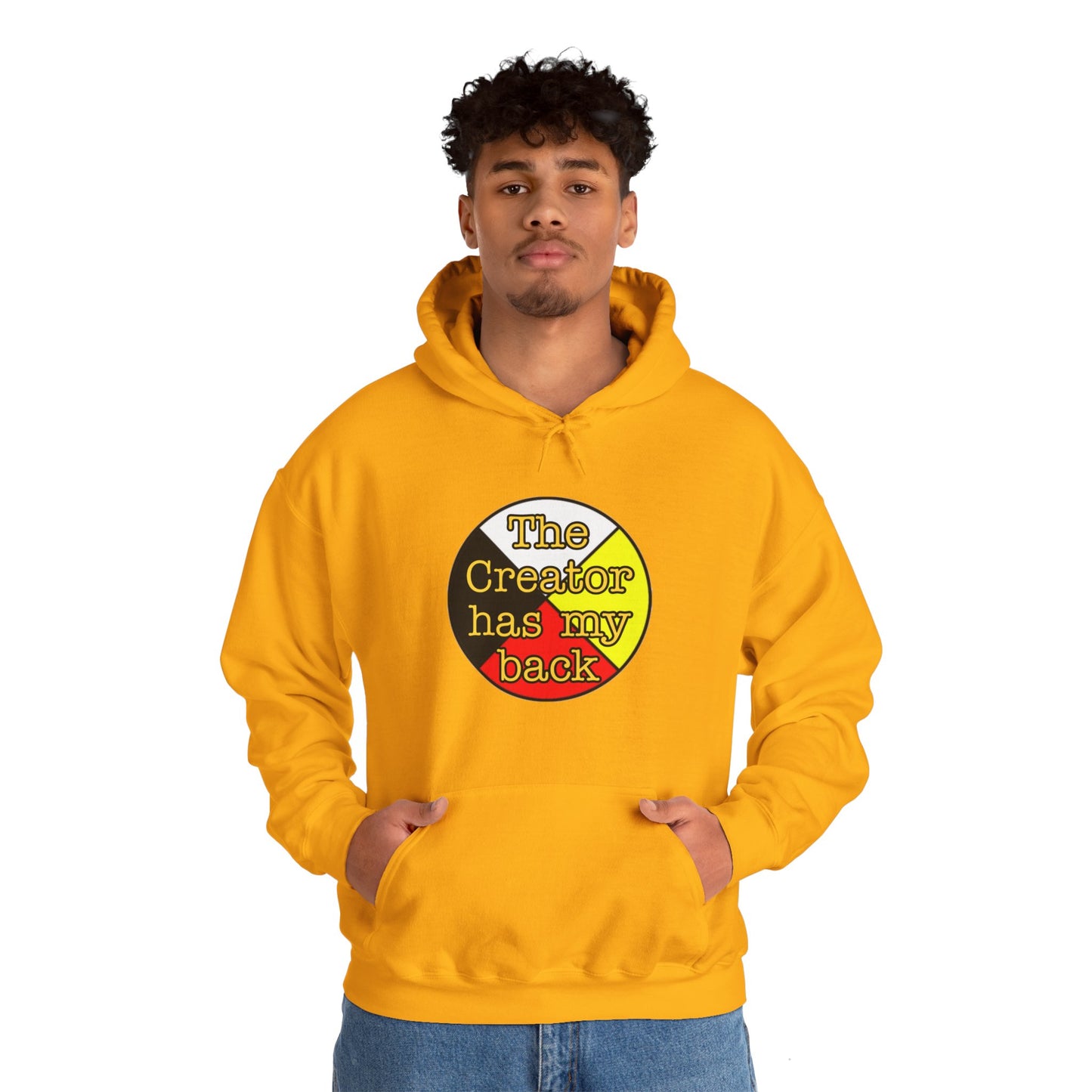 The creator has my back Unisex Heavy Blend™ Hooded Sweatshirt