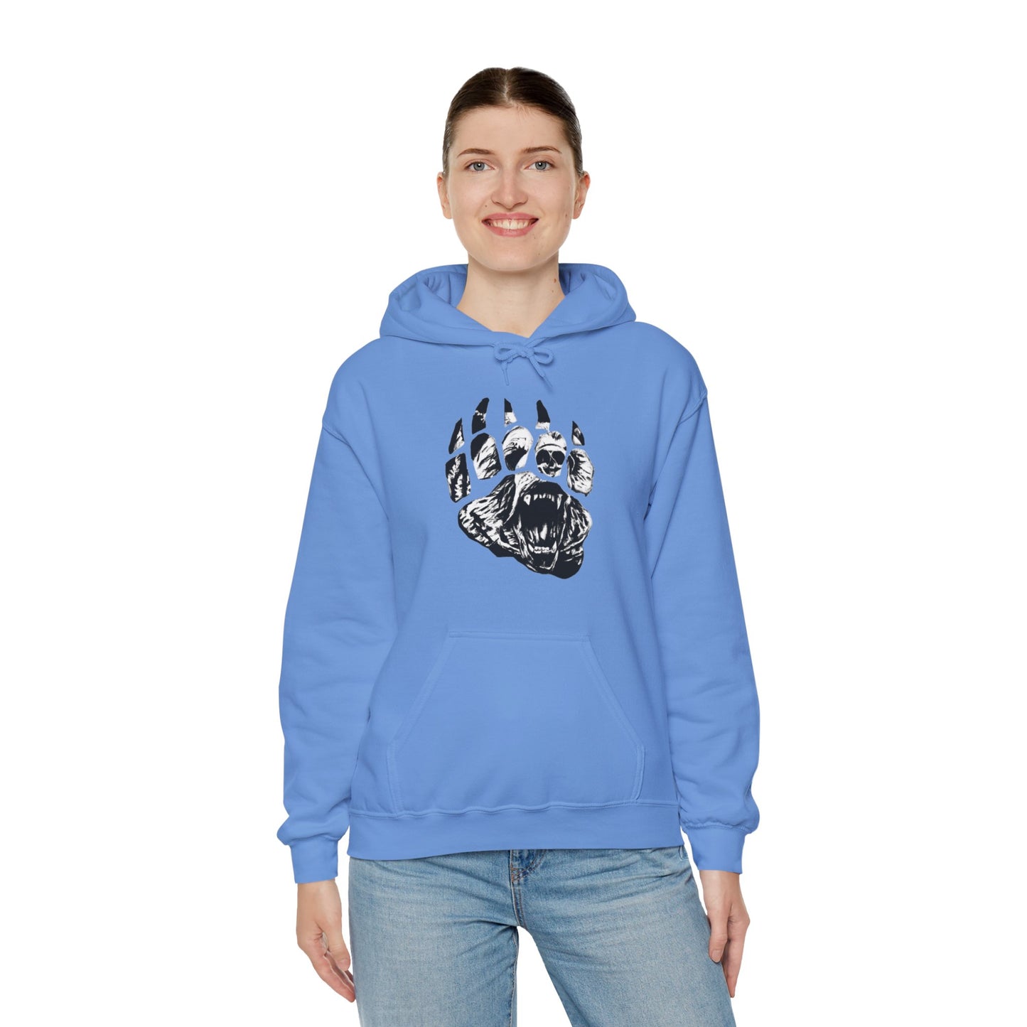 Bear face in bear paw Unisex Heavy Blend™ Hooded Sweatshirt