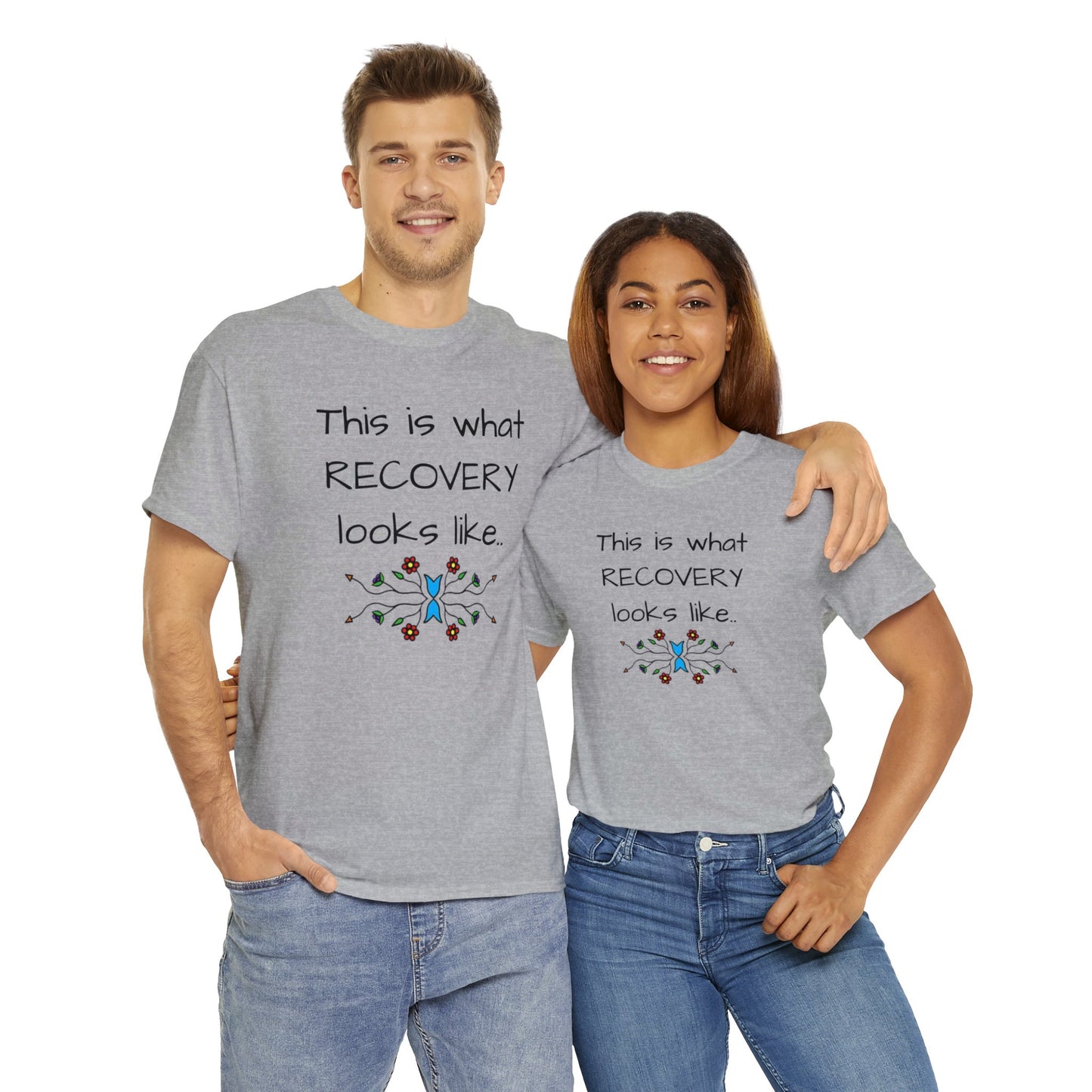 What RECOVERY looks like Unisex Heavy Cotton Tee