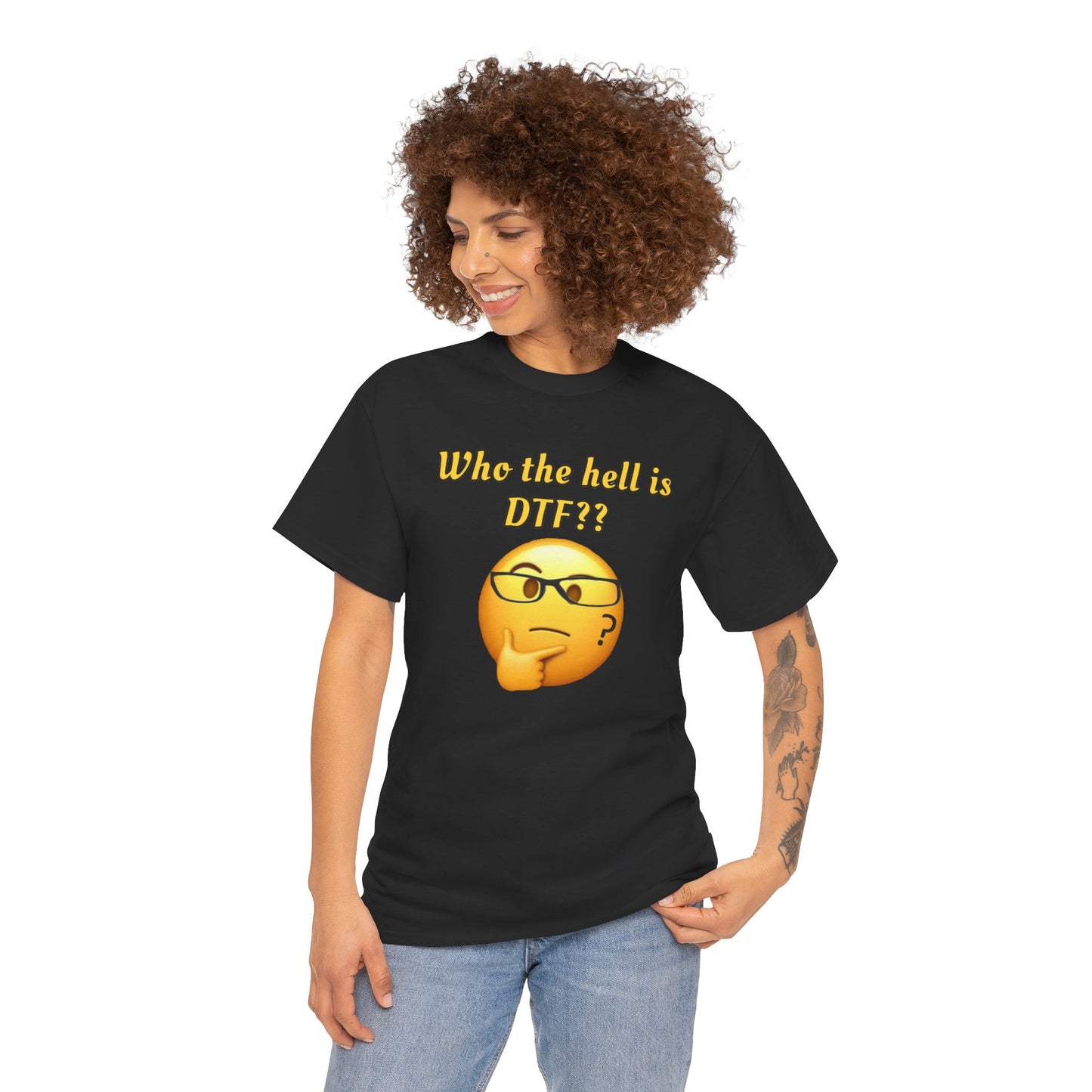 Who the hell is DTF? Unisex Heavy Cotton Tee