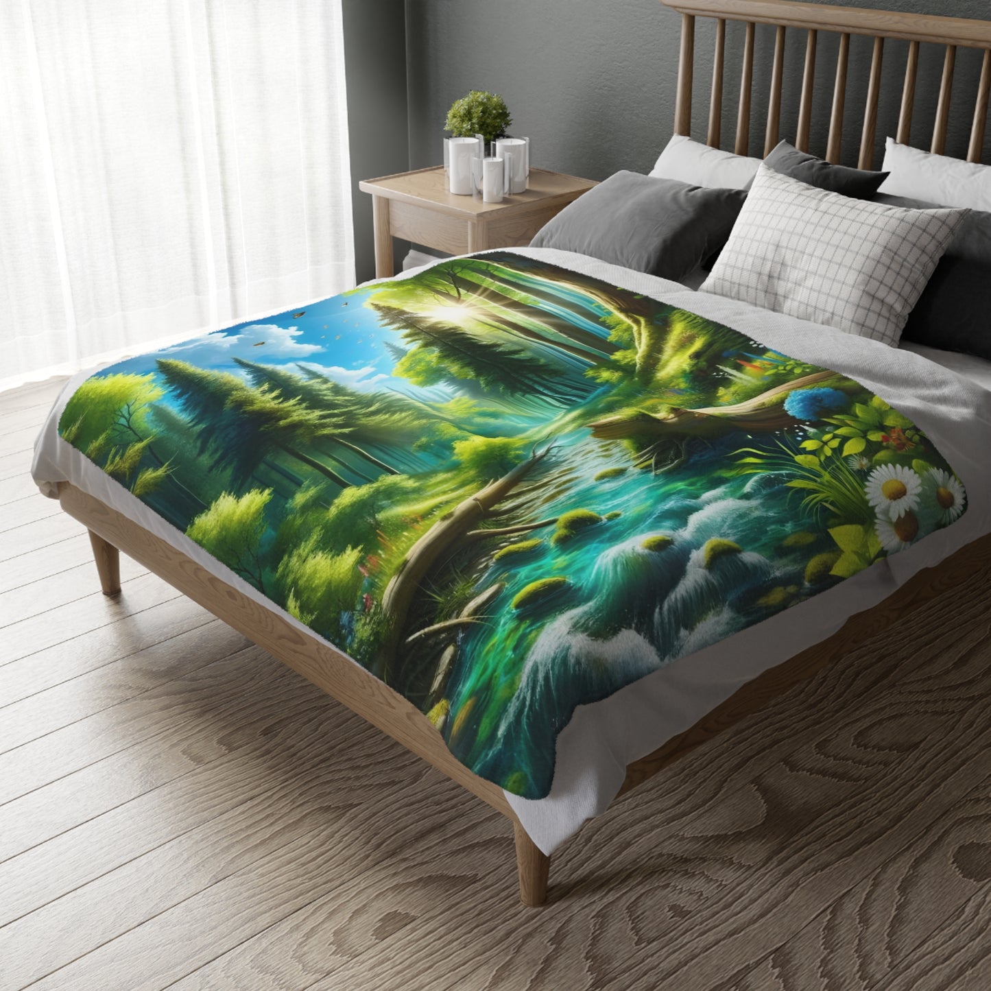 Nature Velveteen Microfiber Blanket (Two-sided print)