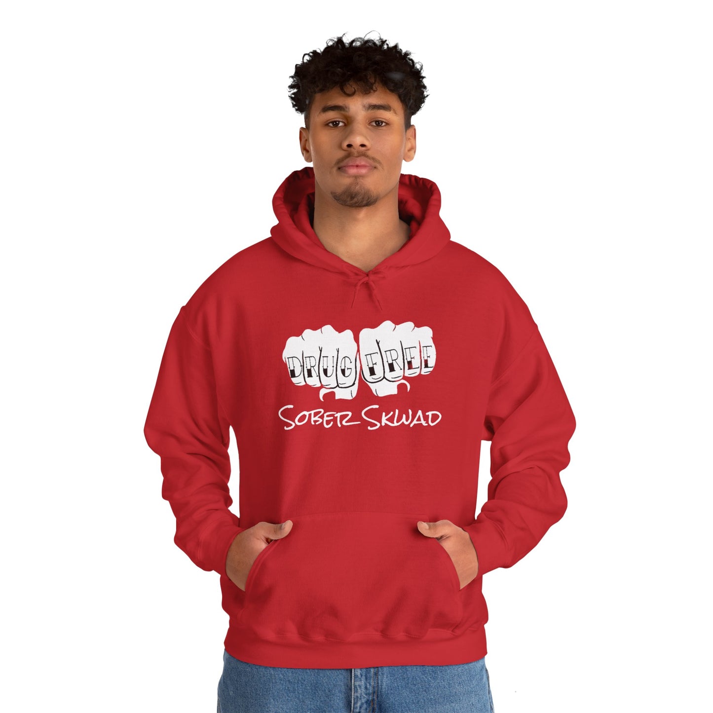 DRUG FREE Sober Skwad Hooded Sweatshirt