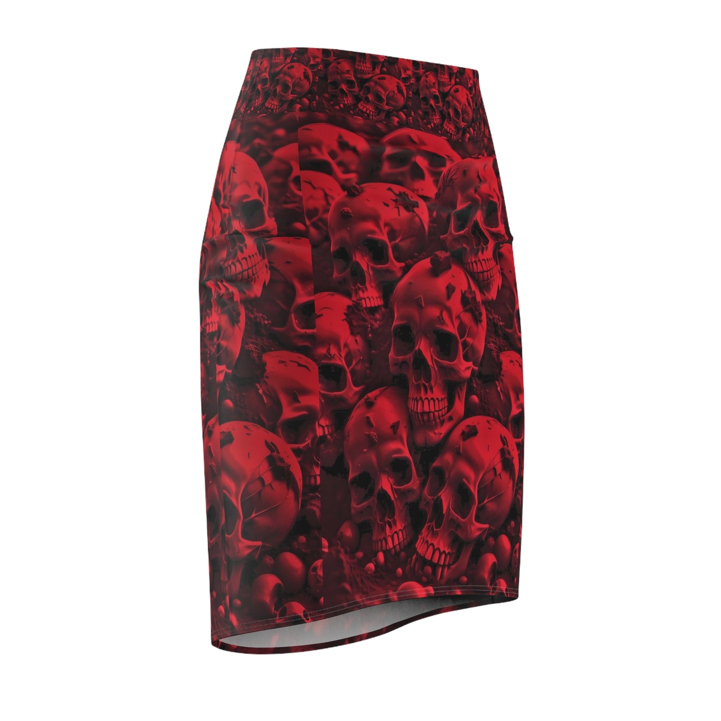 Red Skull Women's Pencil Skirt (AOP)