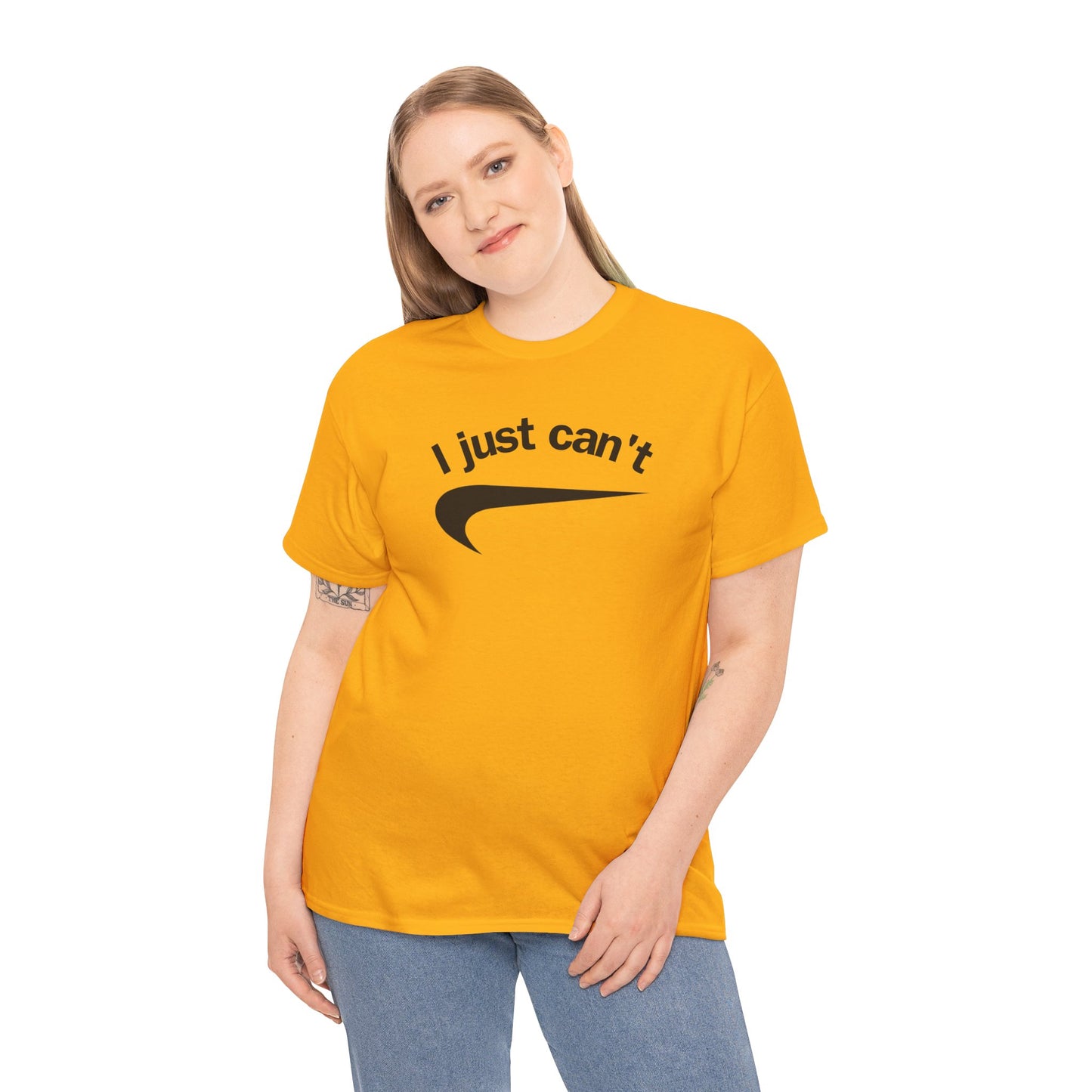 I just can't Unisex Heavy Cotton Tee