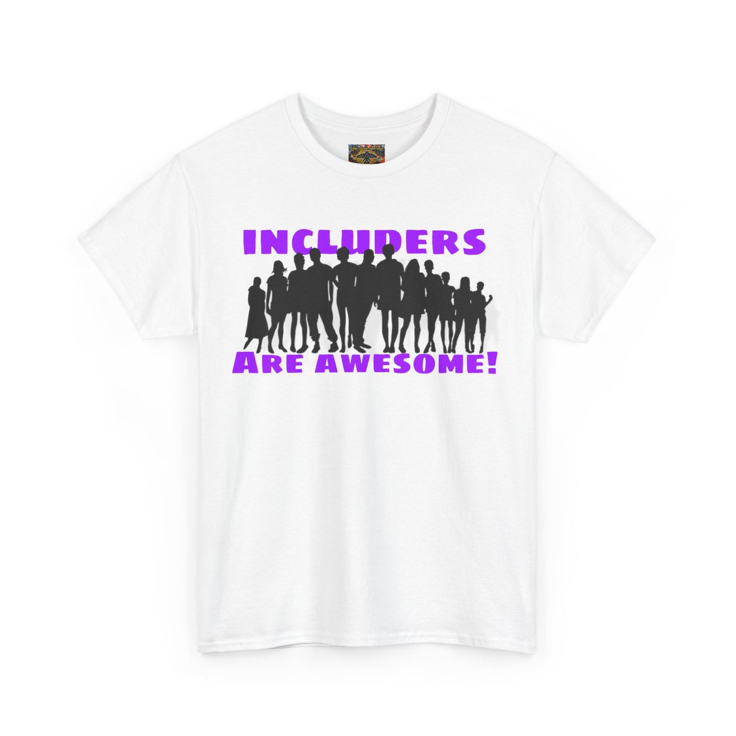 Includers are awesome Unisex Heavy Cotton Tee