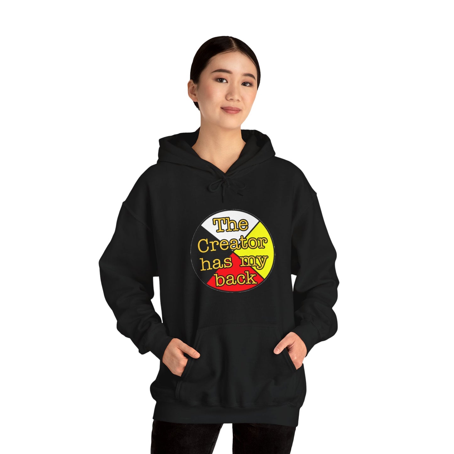 The creator has my back Unisex Heavy Blend™ Hooded Sweatshirt