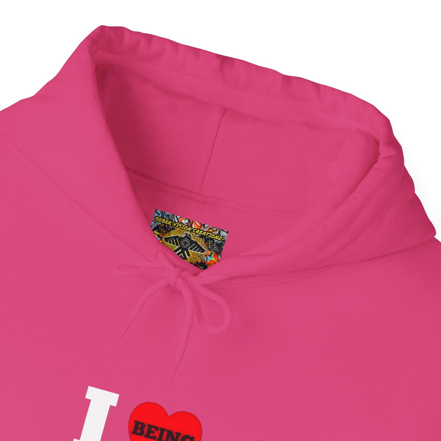 I love being sober Unisex Heavy Blend™ Hooded Sweatshirt