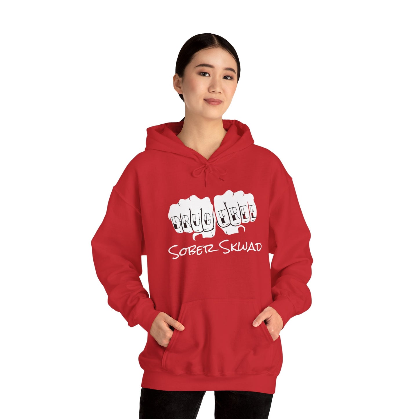 DRUG FREE Sober Skwad Hooded Sweatshirt