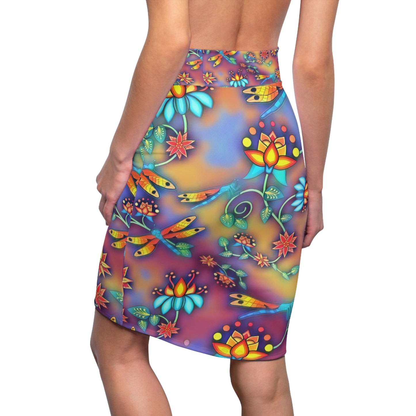 Women's Dragon floral fly Pencil Skirt (AOP)