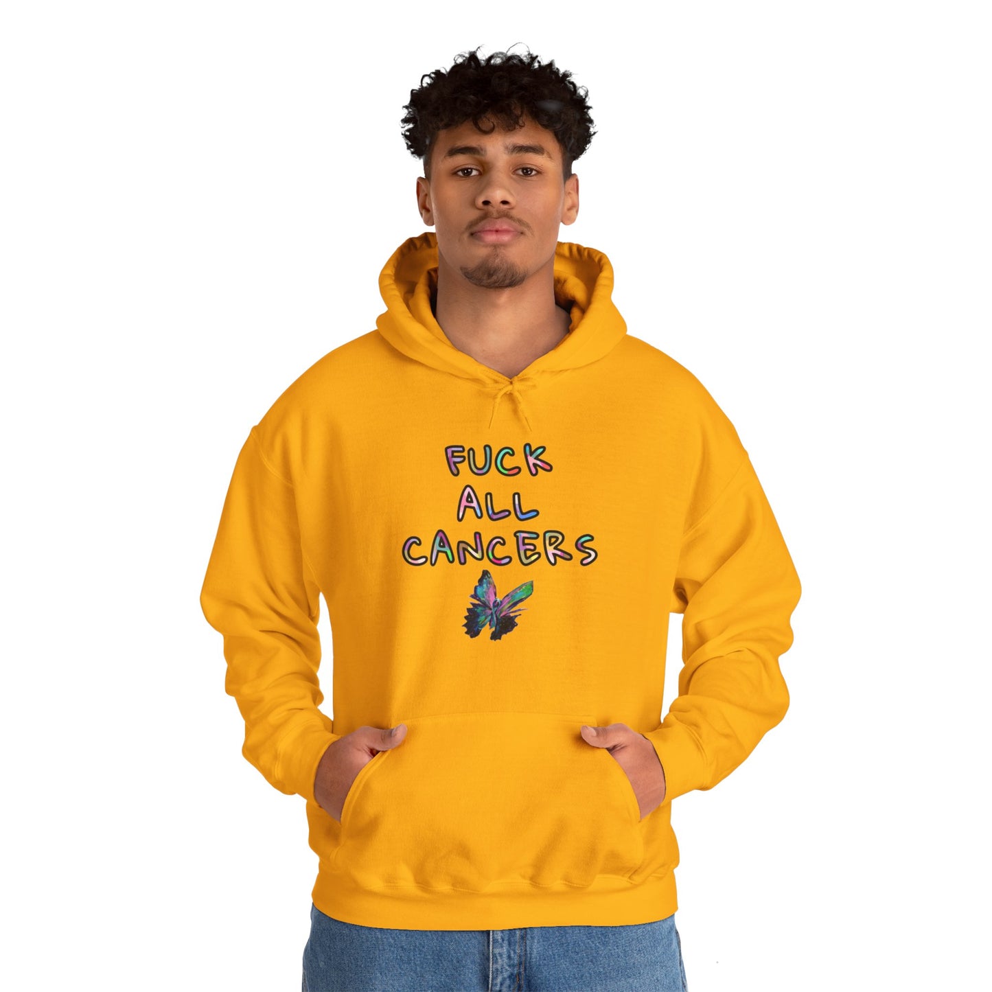 Fuck ALL cancers Unisex Heavy Blend™ Hooded Sweatshirt