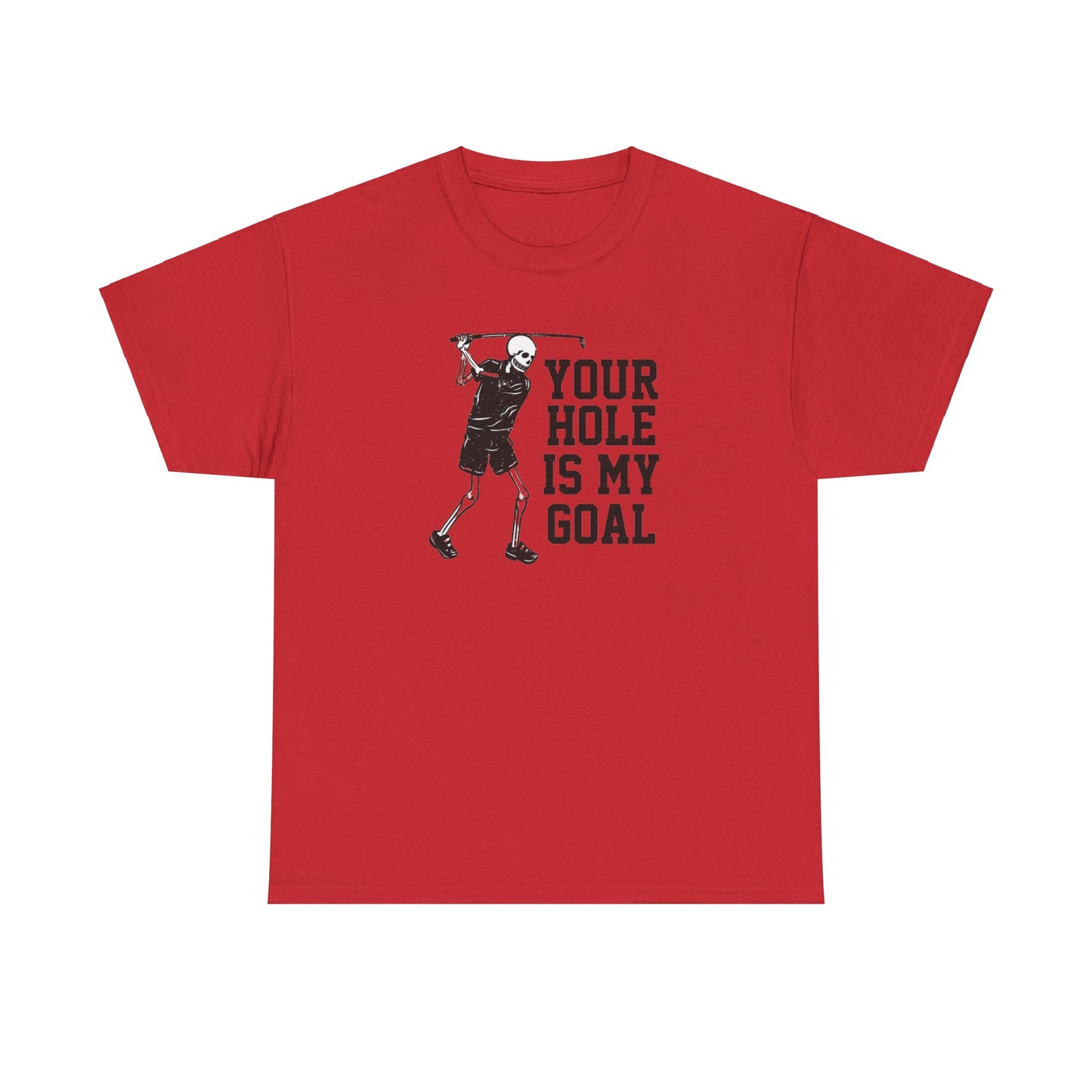 Your hole is my goal (golf) Unisex Heavy Cotton Tee