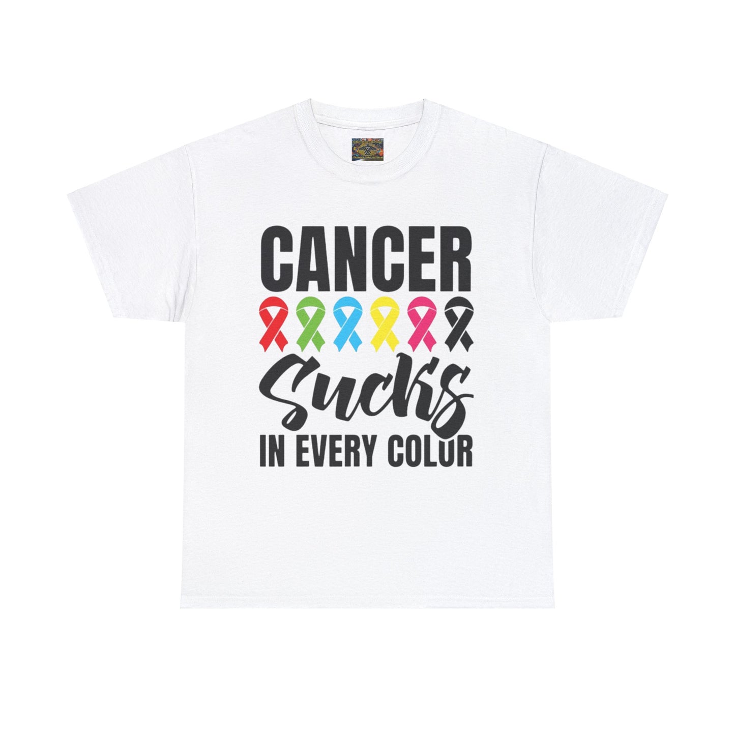 Cancer sucks in every color Unisex Heavy Cotton Tee