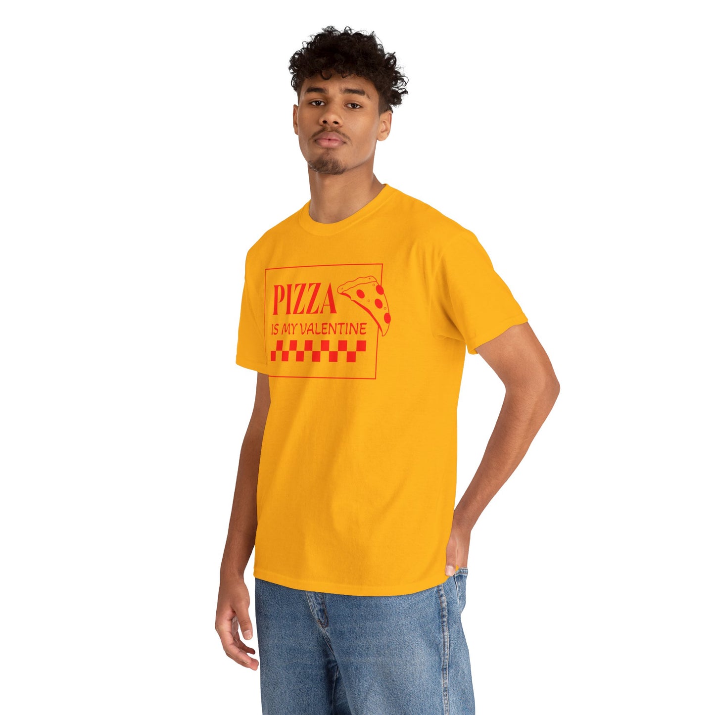Pizza is my Valentine Unisex Heavy Cotton Tee