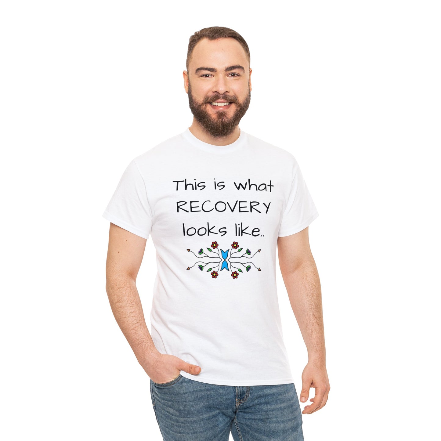 What RECOVERY looks like Unisex Heavy Cotton Tee