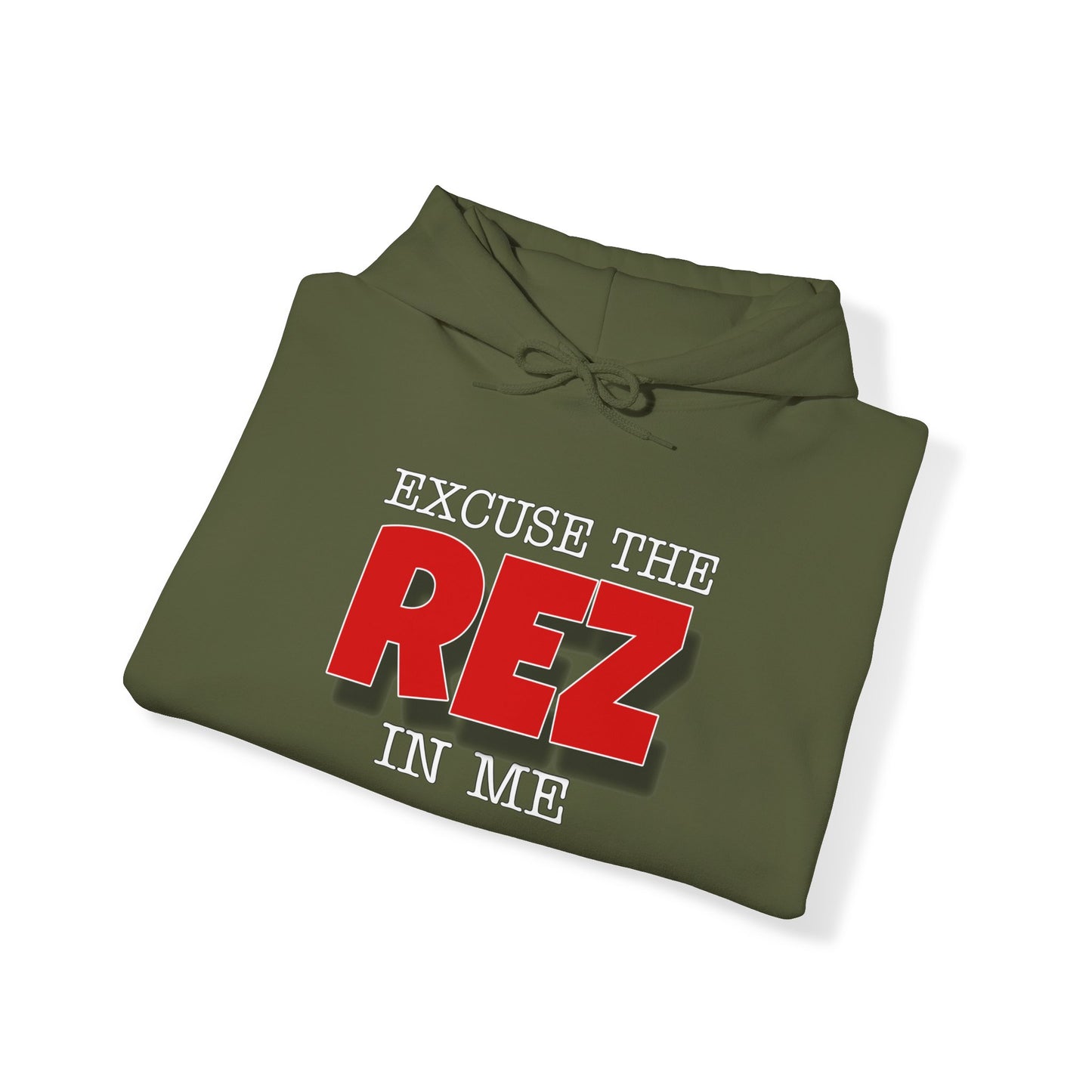 Excuse the rez in me Unisex Heavy Blend™ Hooded Sweatshirt