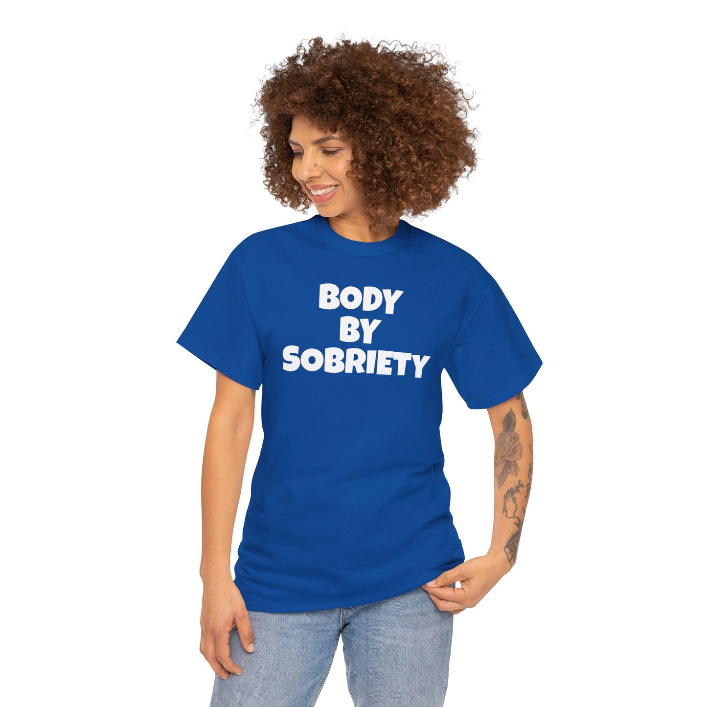 BODY BY SOBRIETY Unisex Heavy Cotton Tee