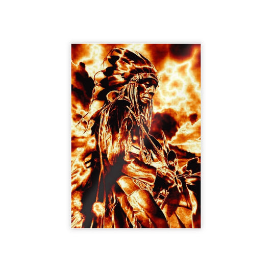 Chief in the fire sky Gloss Posters
