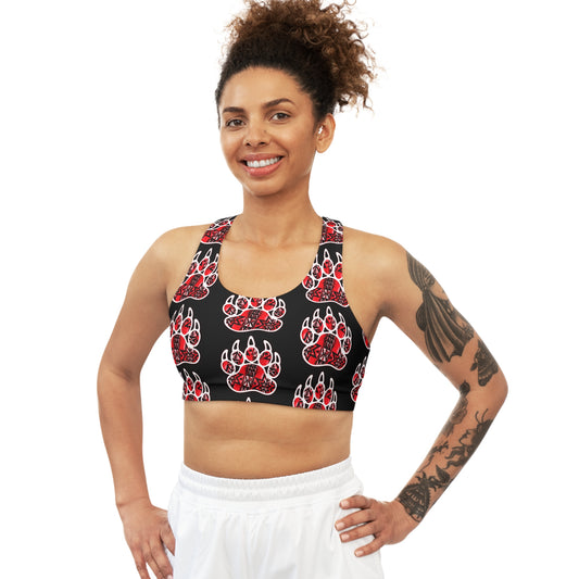 Bear Paw Seamless Sports Bra (AOP)