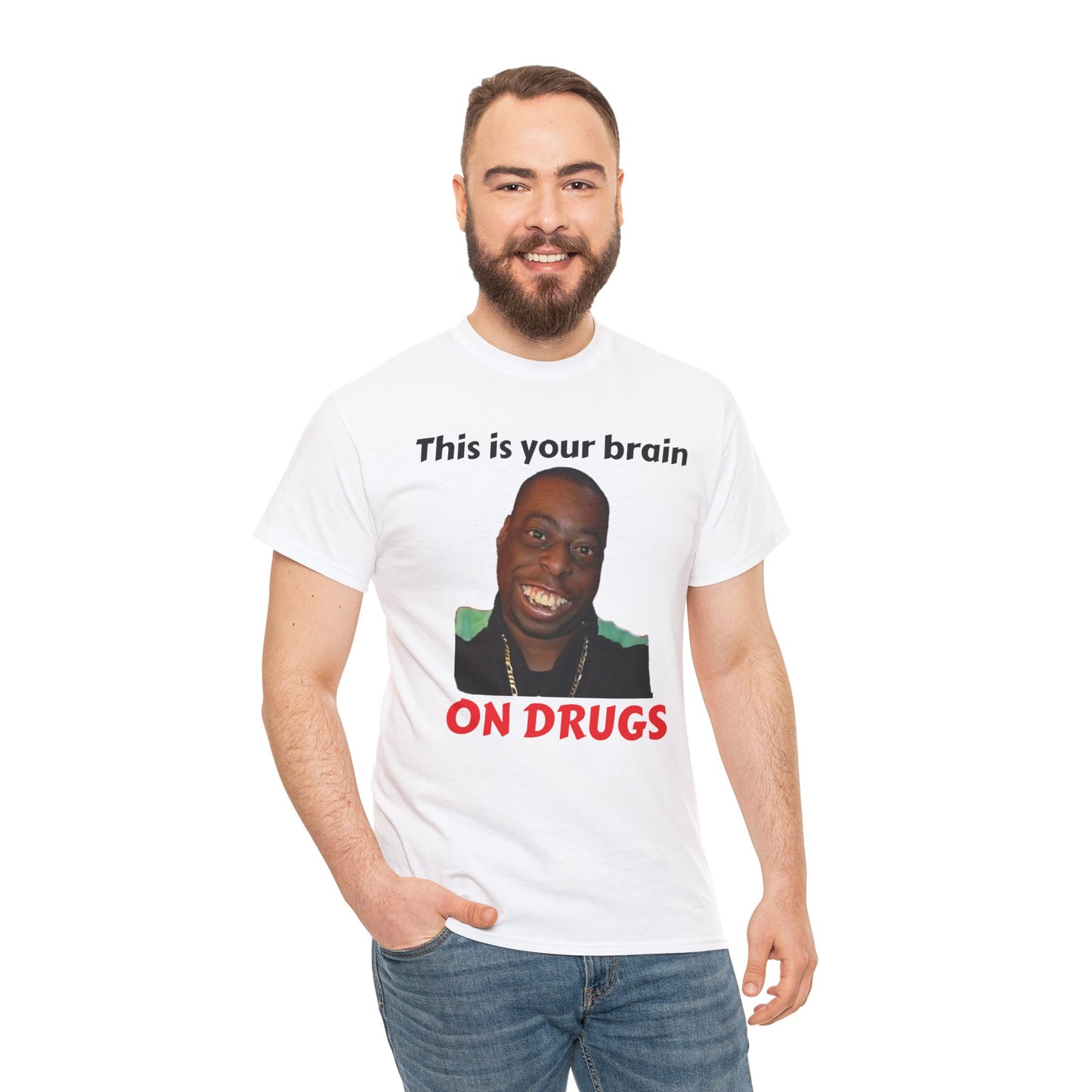 This is your brain on drugs Unisex Heavy Cotton Tee