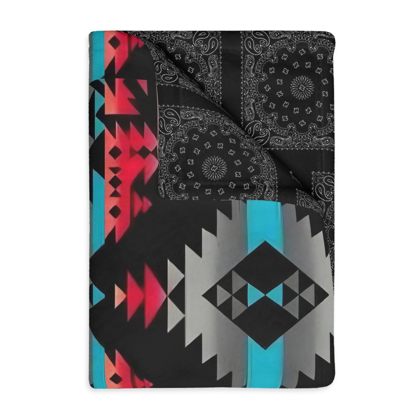 Native Print Velveteen Microfiber Blanket (Two-sided print)