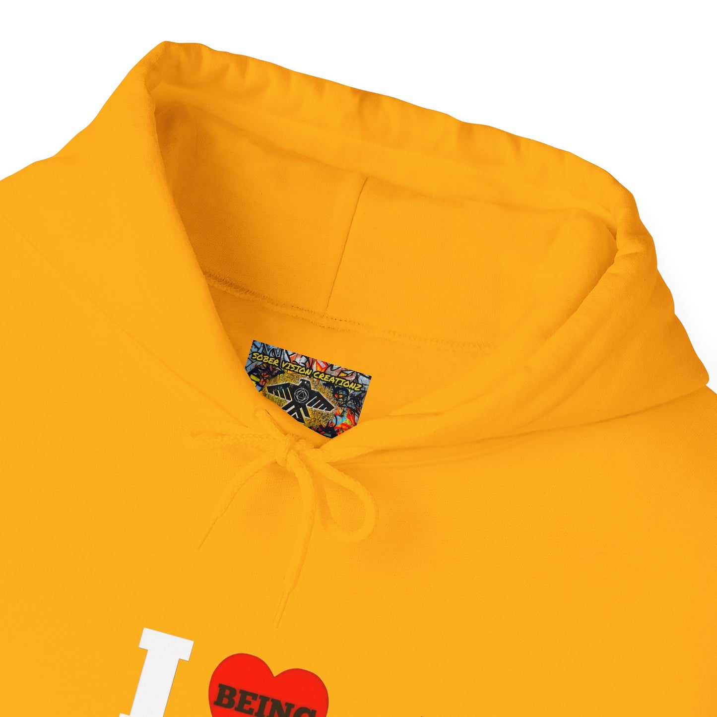 I love being sober Unisex Heavy Blend™ Hooded Sweatshirt