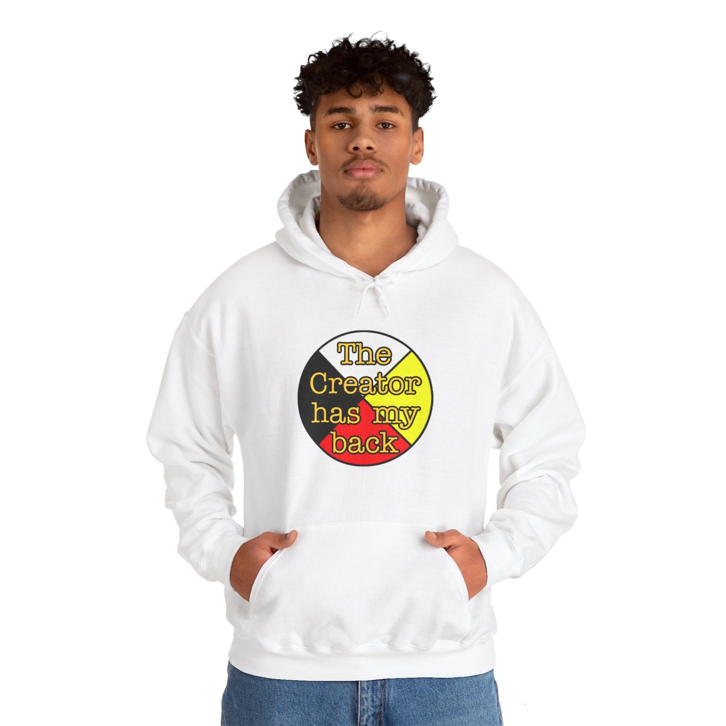 The creator has my back Unisex Heavy Blend™ Hooded Sweatshirt
