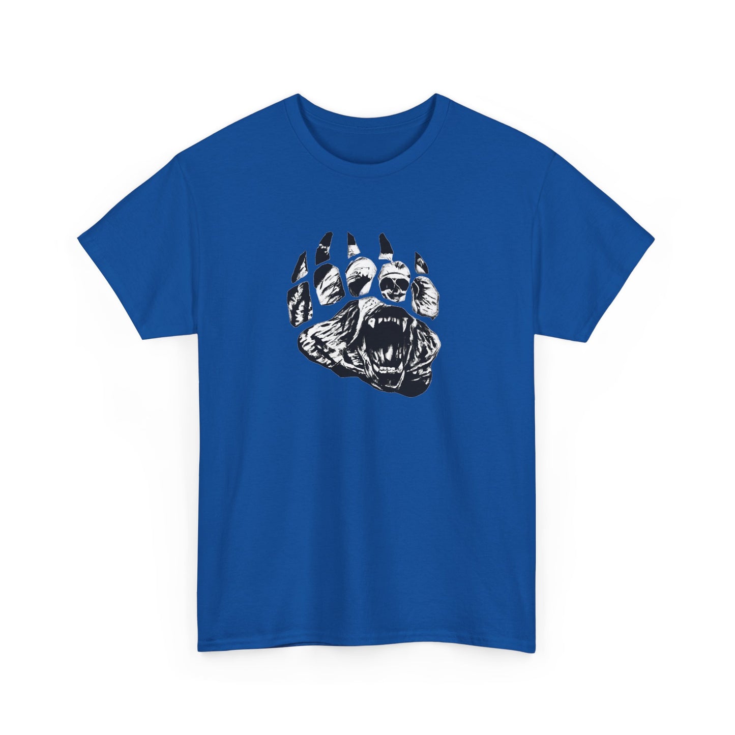 Bear face in bear paw Unisex Heavy Cotton Tee