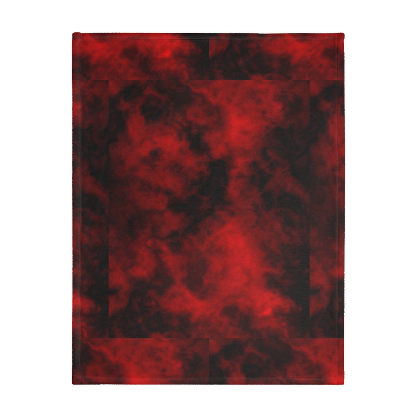 Red Skulls/Red Smoke Velveteen Microfiber Blanket (Two-sided print)