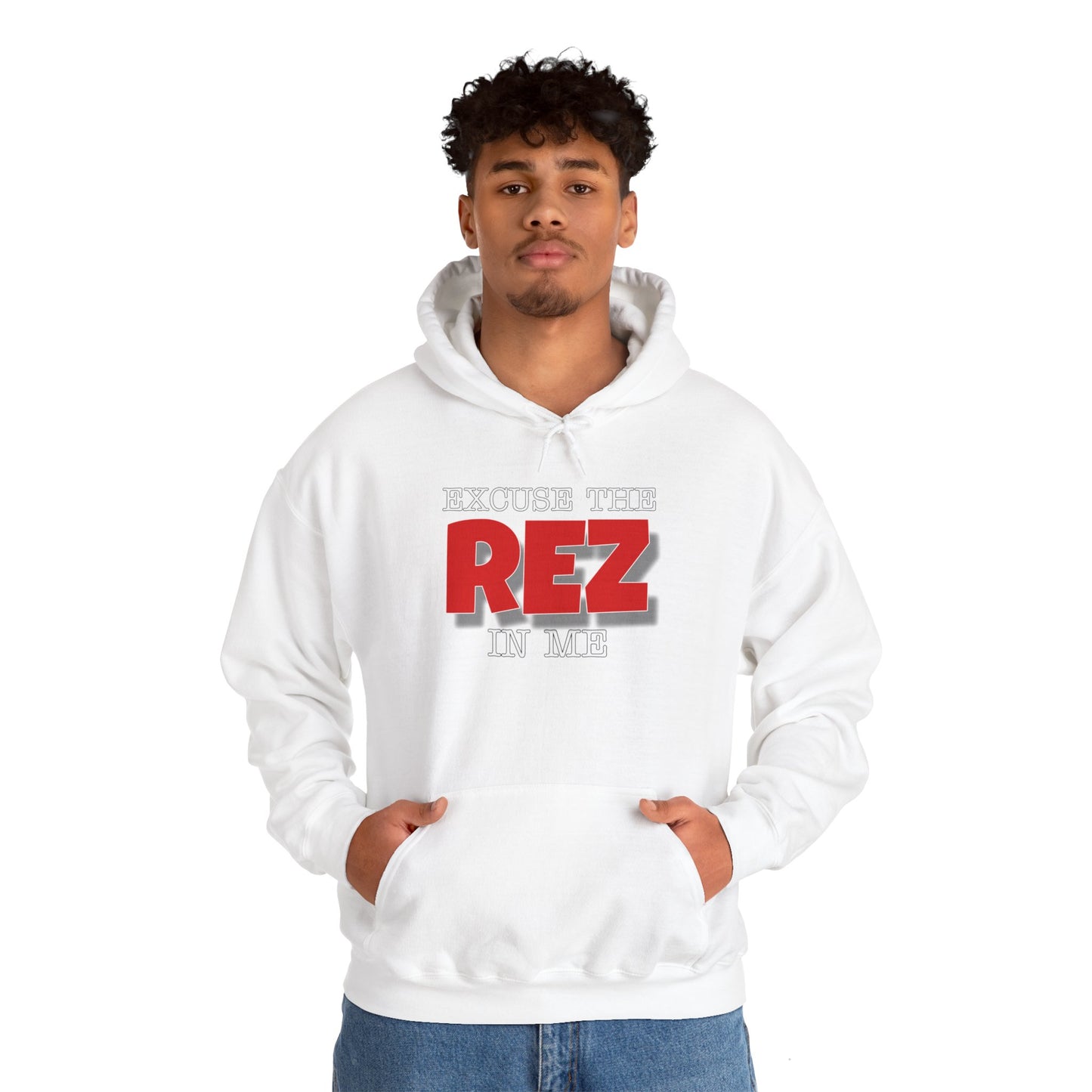 Excuse the rez in me Unisex Heavy Blend™ Hooded Sweatshirt