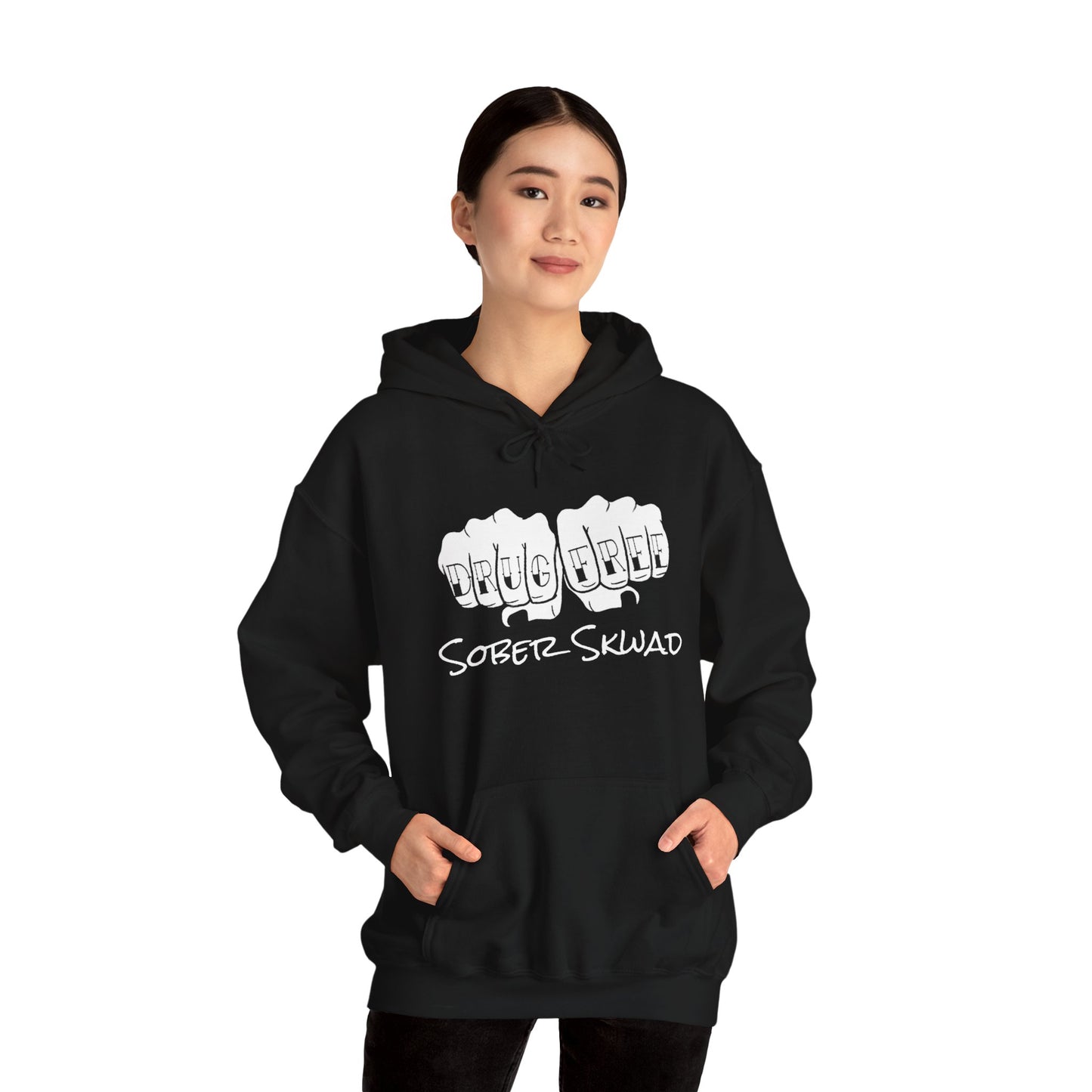 DRUG FREE Sober Skwad Hooded Sweatshirt