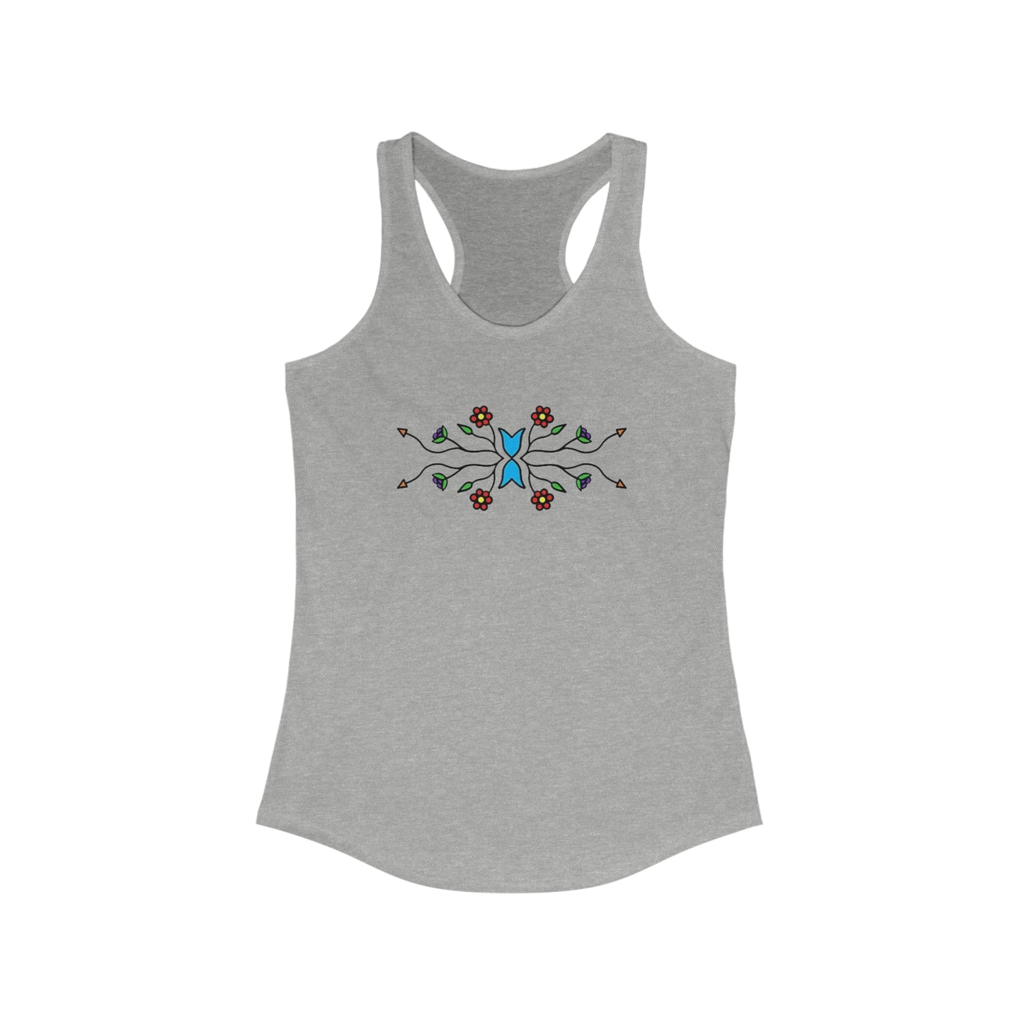 Women's indigenous floral print Racerback Tank