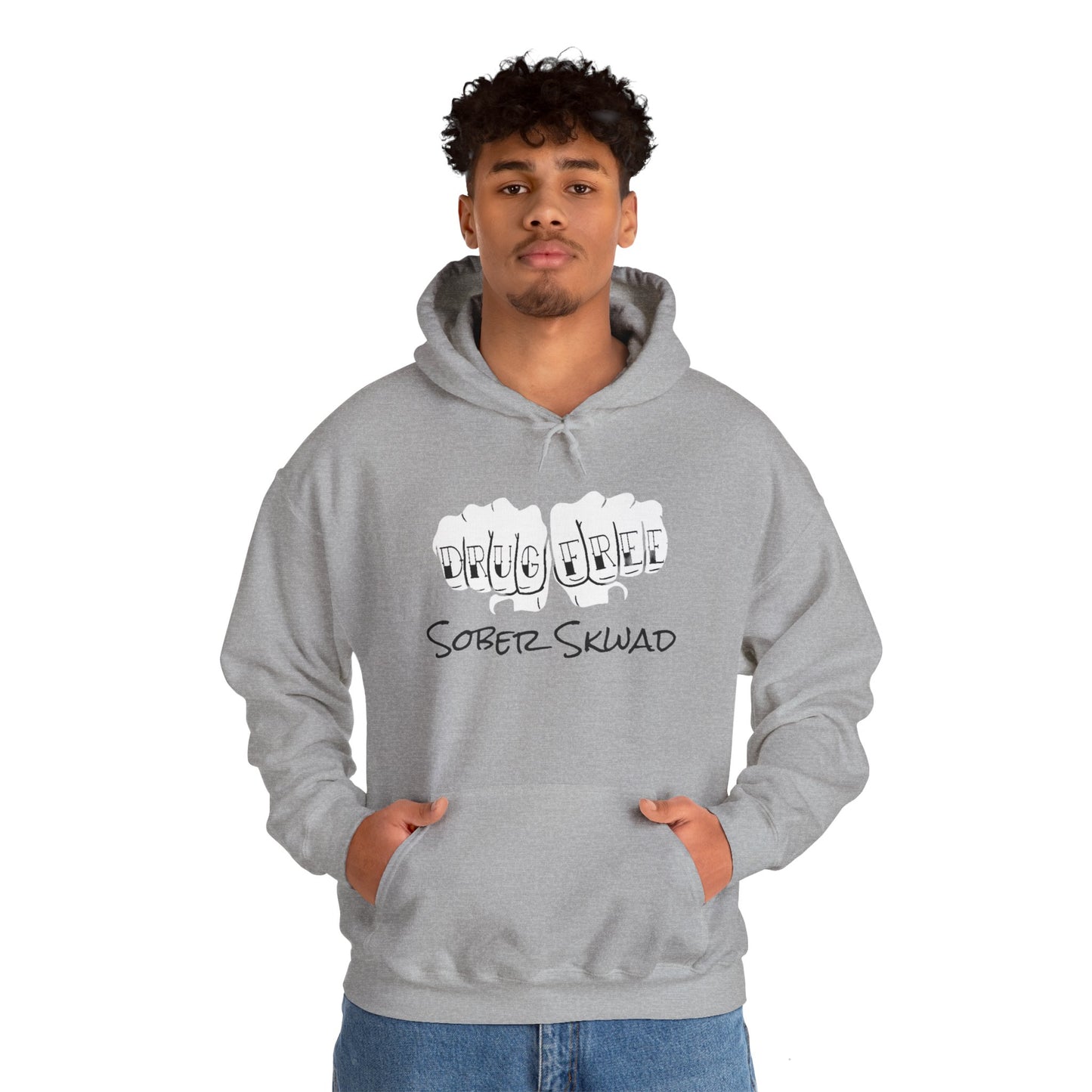 DRUG FREE Sober Skwad Hooded Sweatshirt