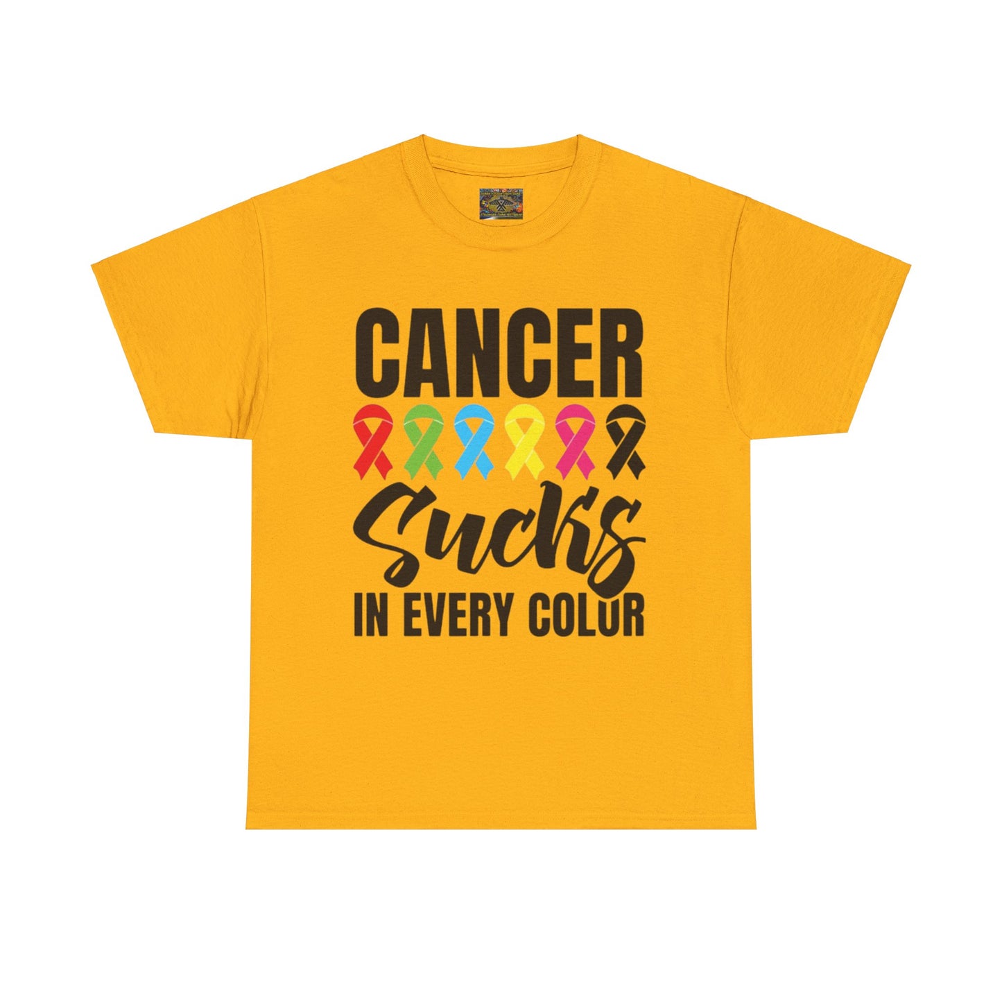 Cancer sucks in every color Unisex Heavy Cotton Tee