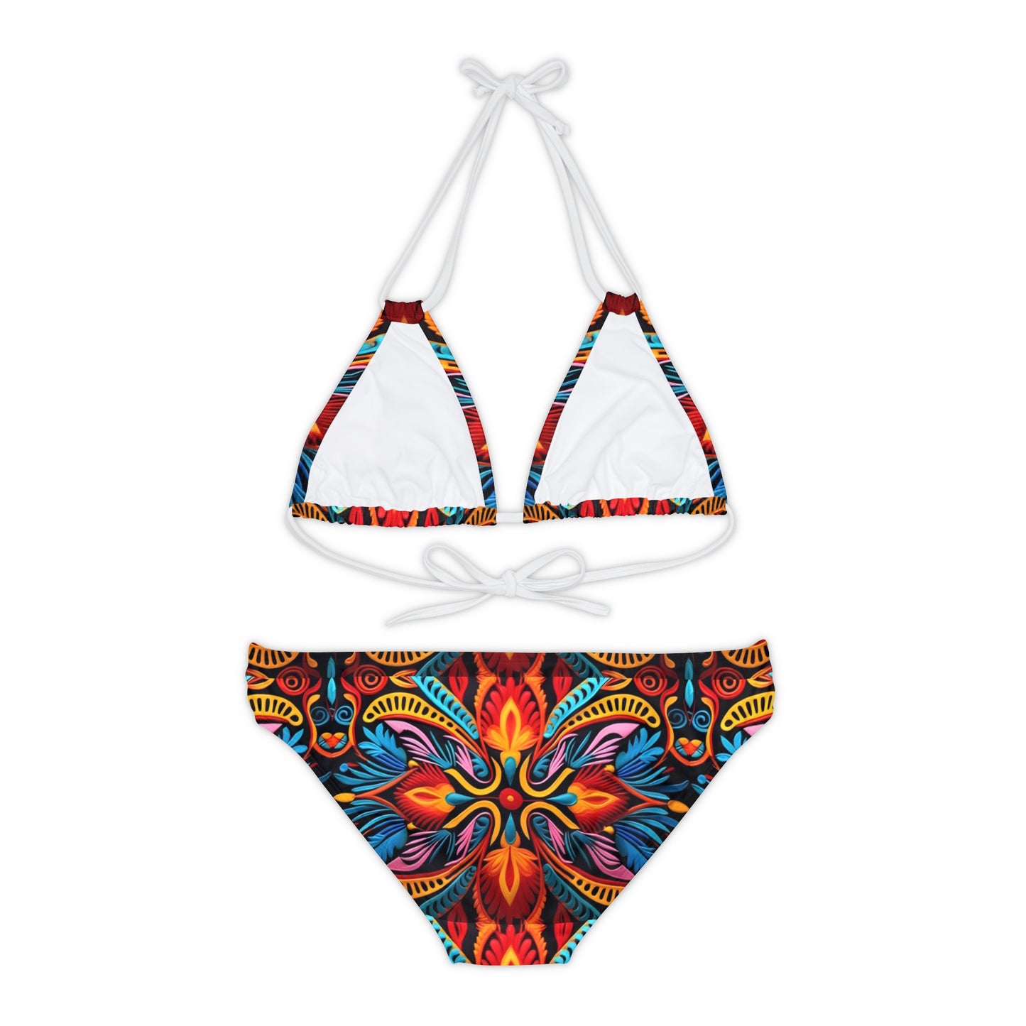 Floral Strappy Bikini Set (AOP)