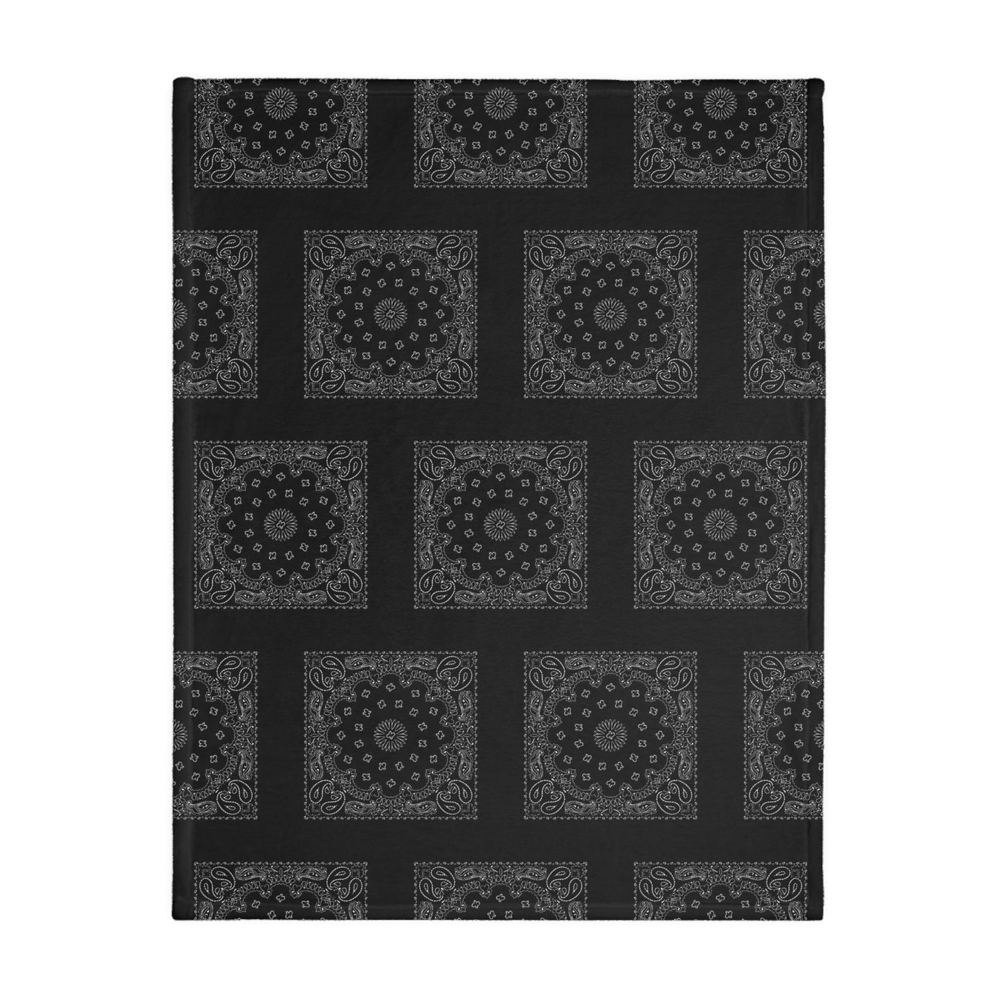 Skulls/Bandana Velveteen Microfiber Blanket (Two-sided print)