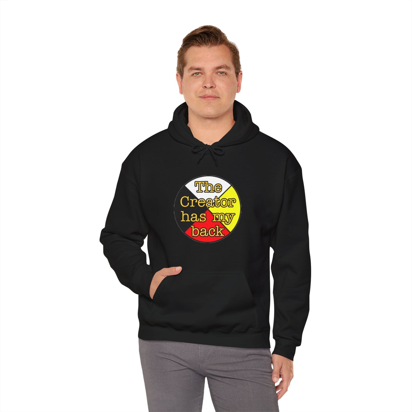 The creator has my back Unisex Heavy Blend™ Hooded Sweatshirt