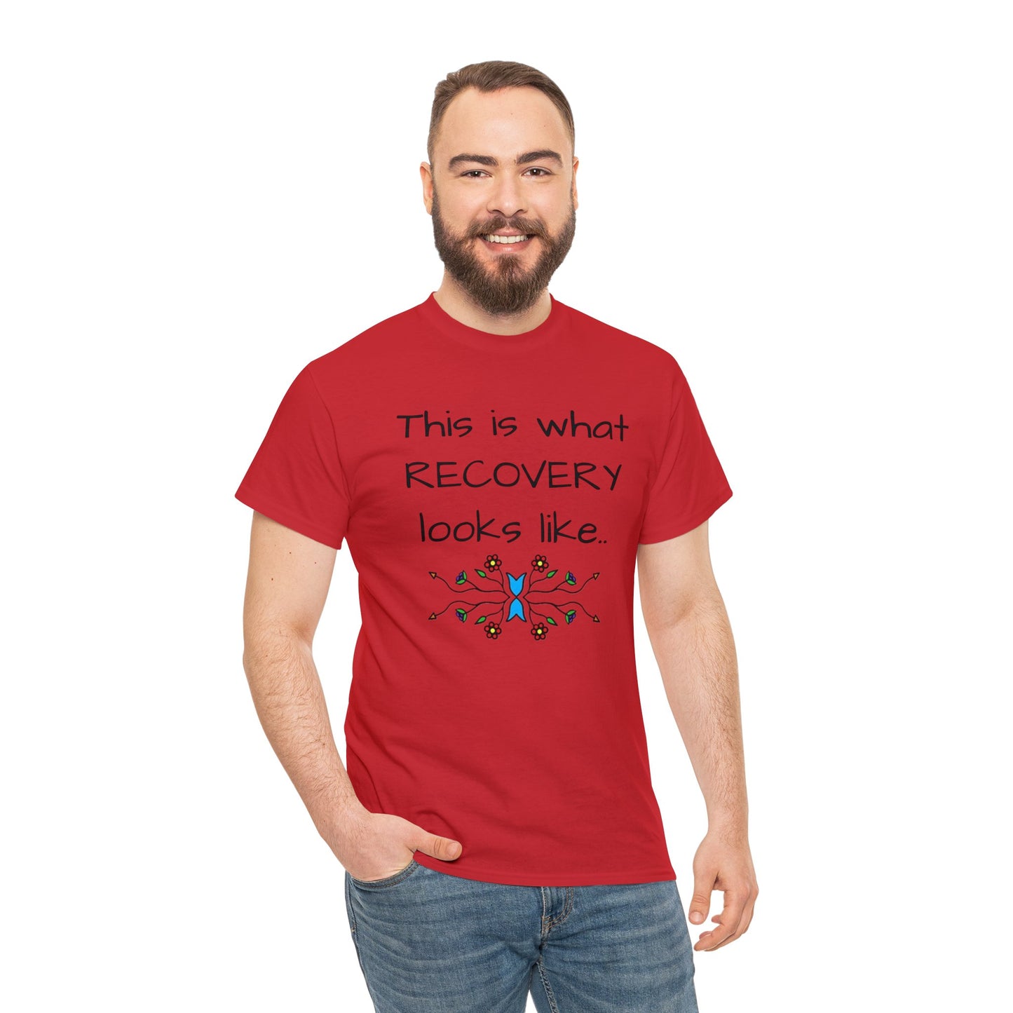 What RECOVERY looks like Unisex Heavy Cotton Tee