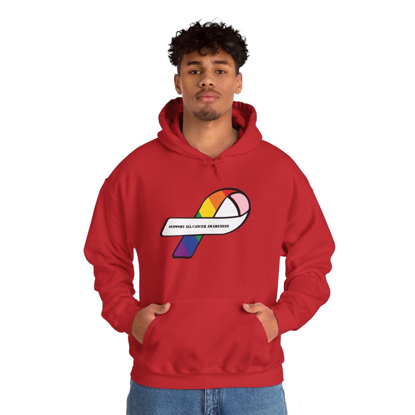 Support all cancer awareness Unisex Heavy Blend™ Hooded Sweatshirt