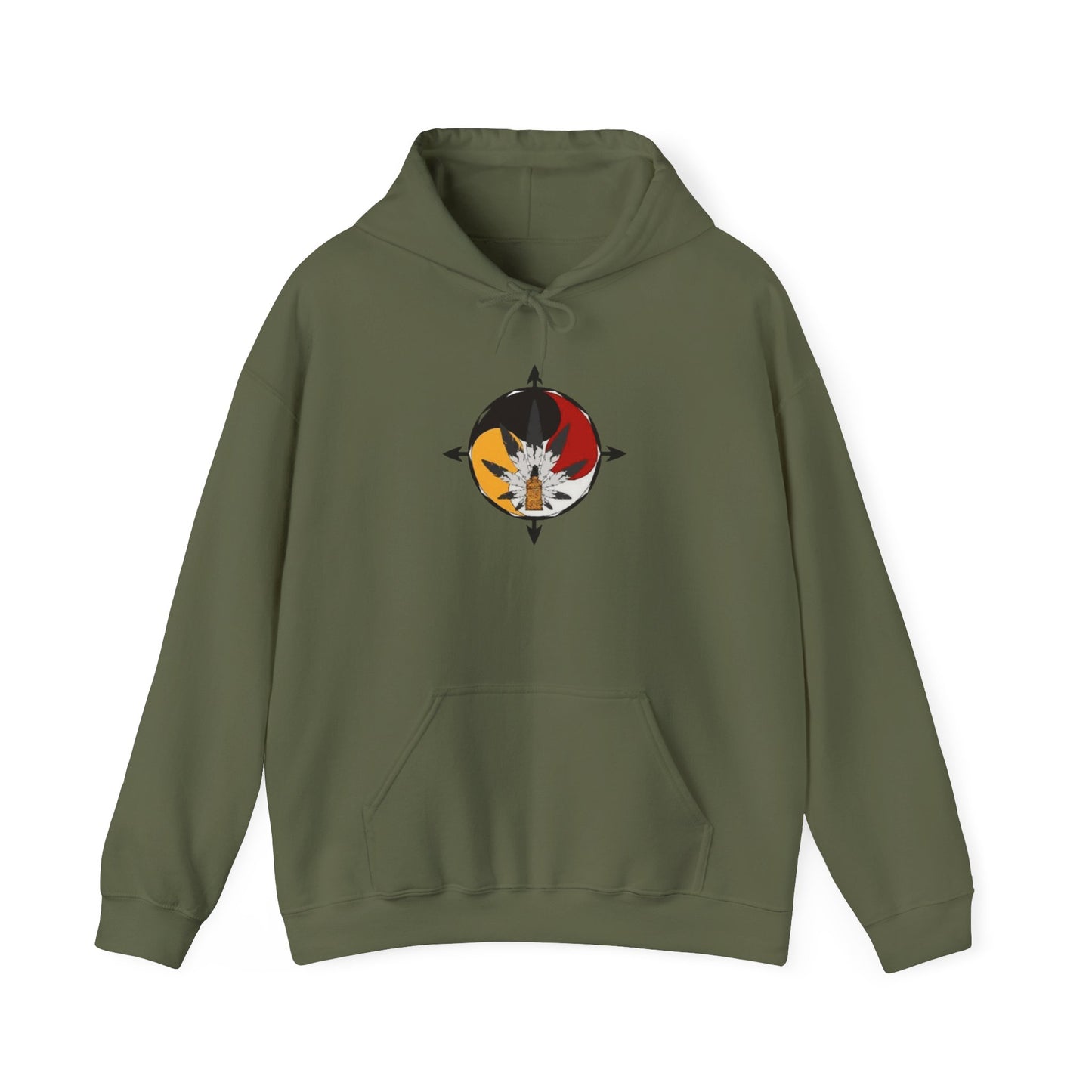 (It's all natural) Medicine wheel Hooded Sweatshirt