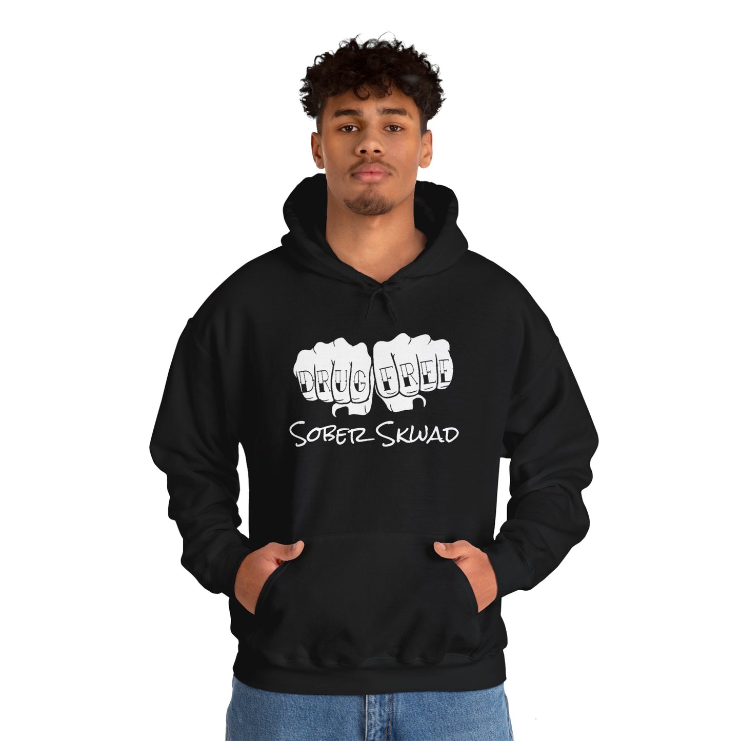 DRUG FREE Sober Skwad Hooded Sweatshirt