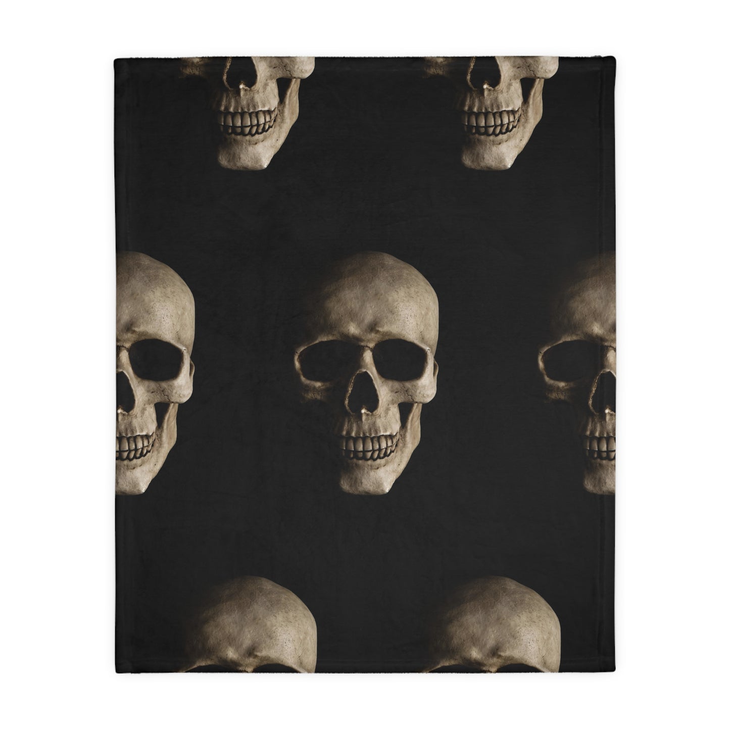 Skulls/Bandana Velveteen Microfiber Blanket (Two-sided print)