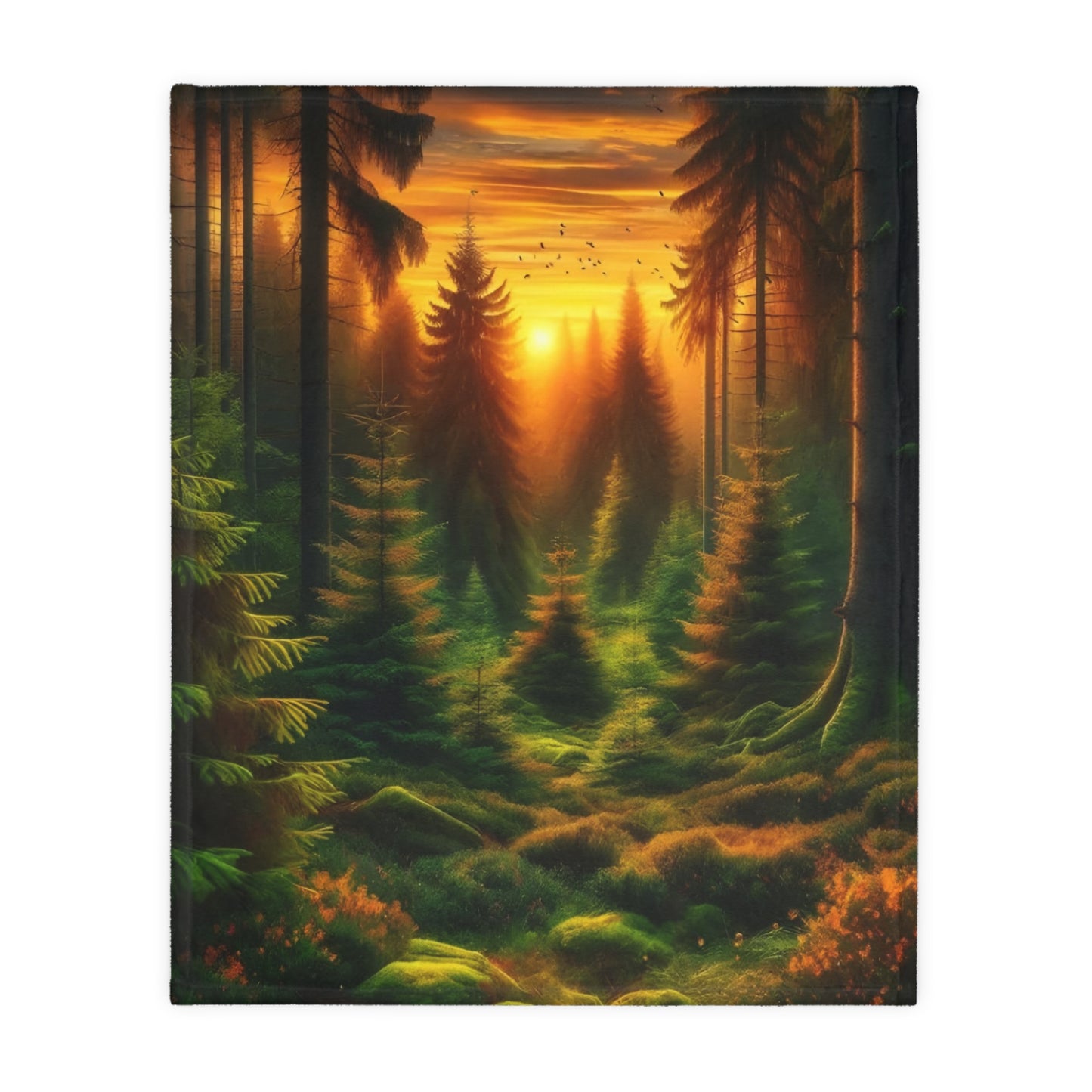 Nature Velveteen Microfiber Blanket (Two-sided print)