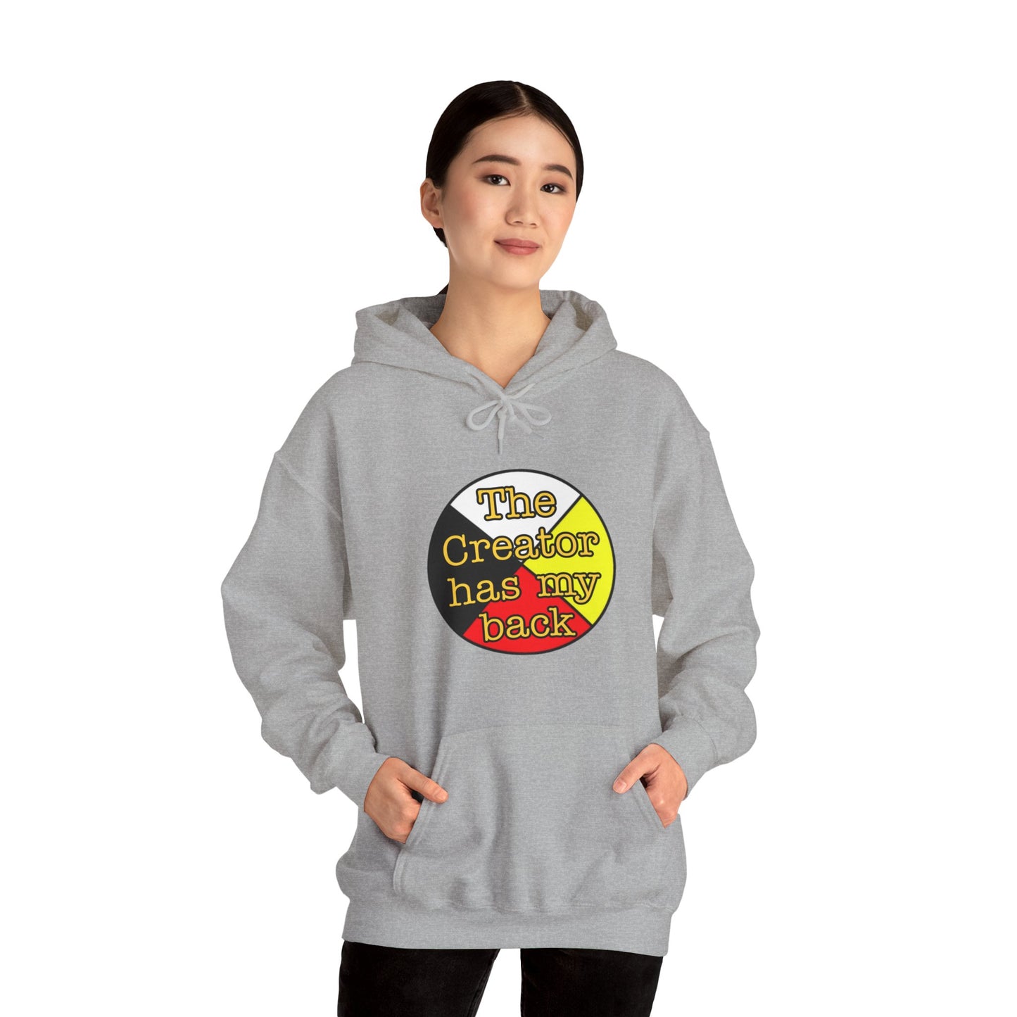 The creator has my back Unisex Heavy Blend™ Hooded Sweatshirt