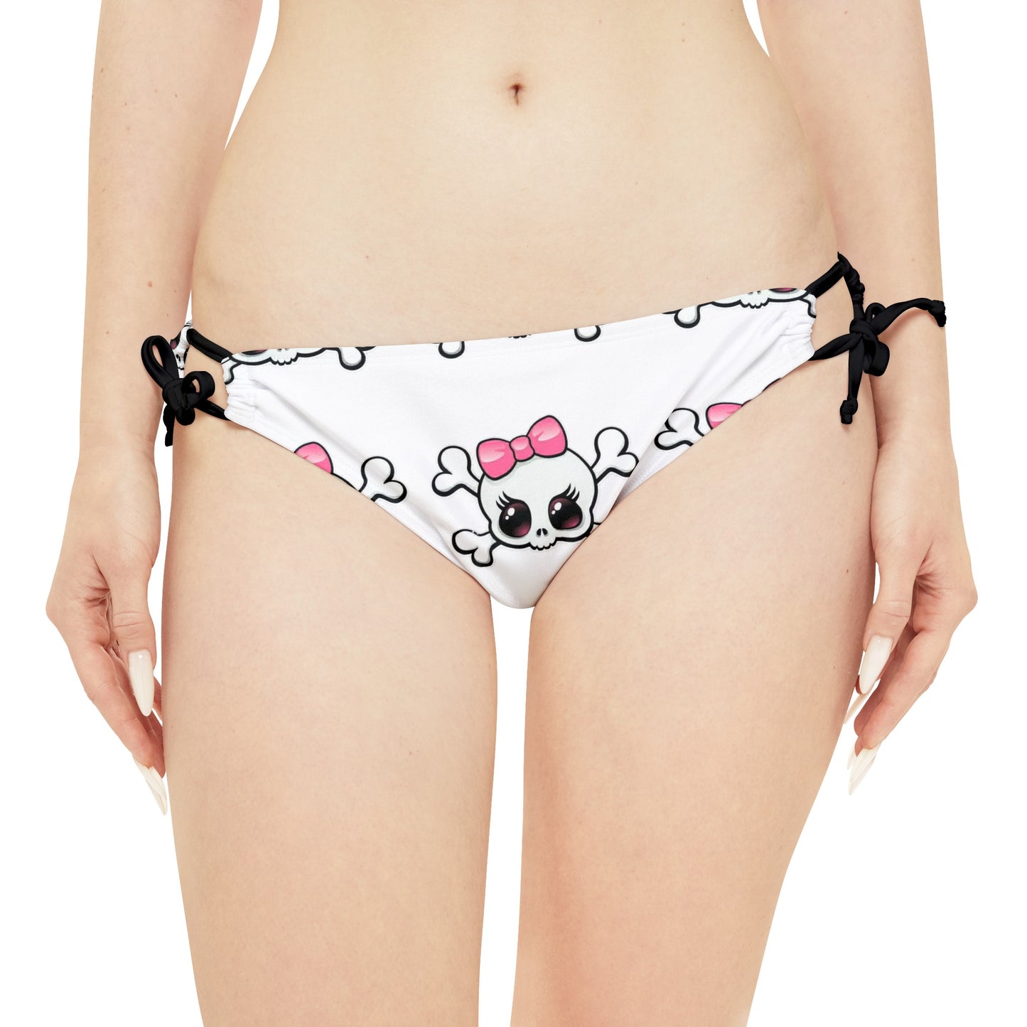 Baby girl skull and crossbones Strappy Bikini Set (AOP)