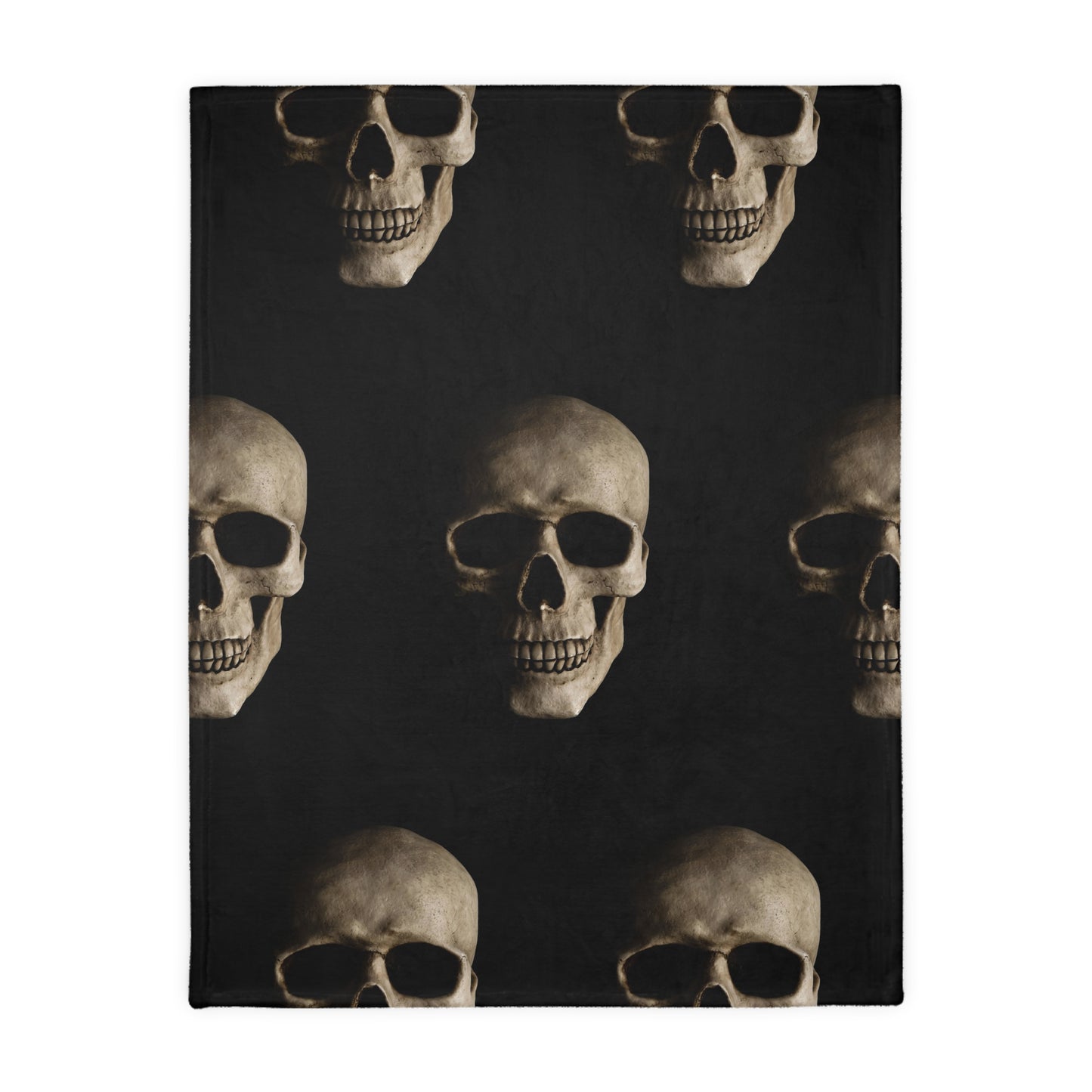 Skulls/Bandana Velveteen Microfiber Blanket (Two-sided print)