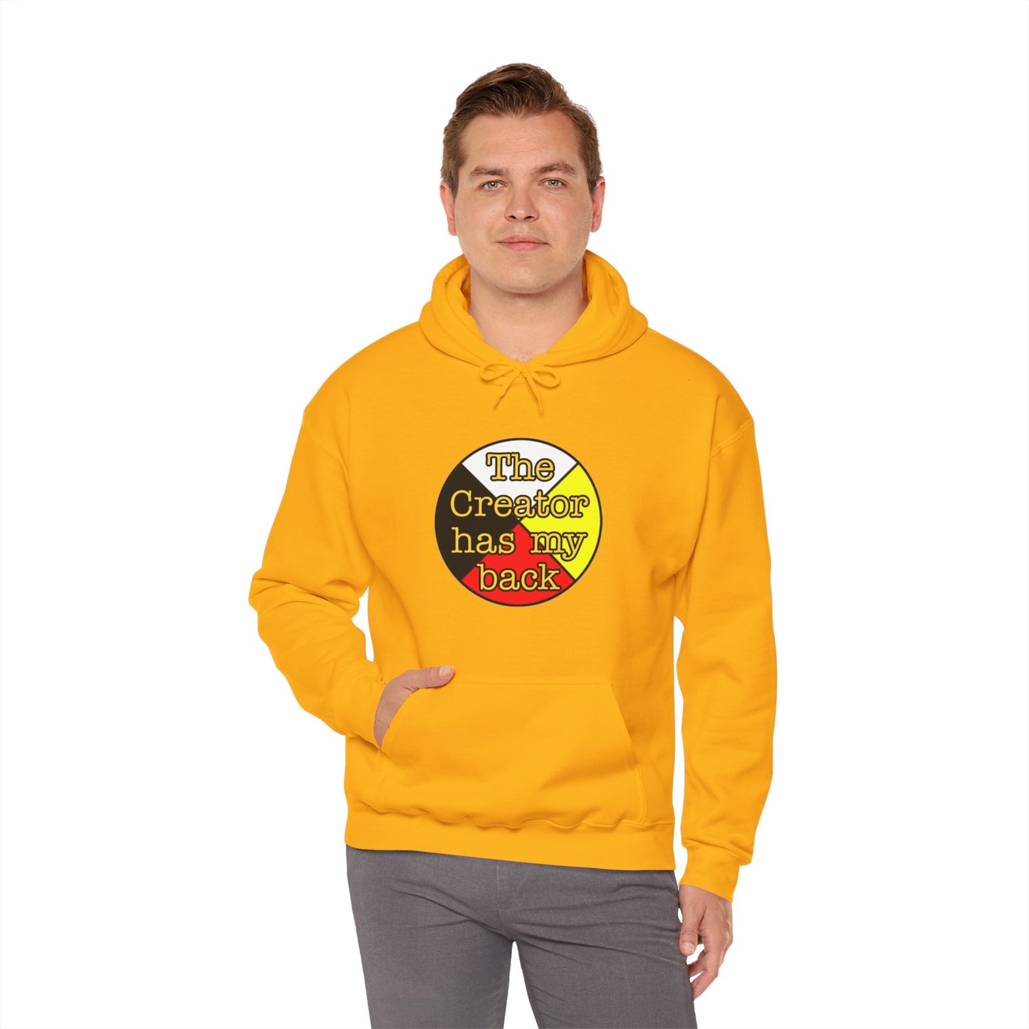 The creator has my back Unisex Heavy Blend™ Hooded Sweatshirt